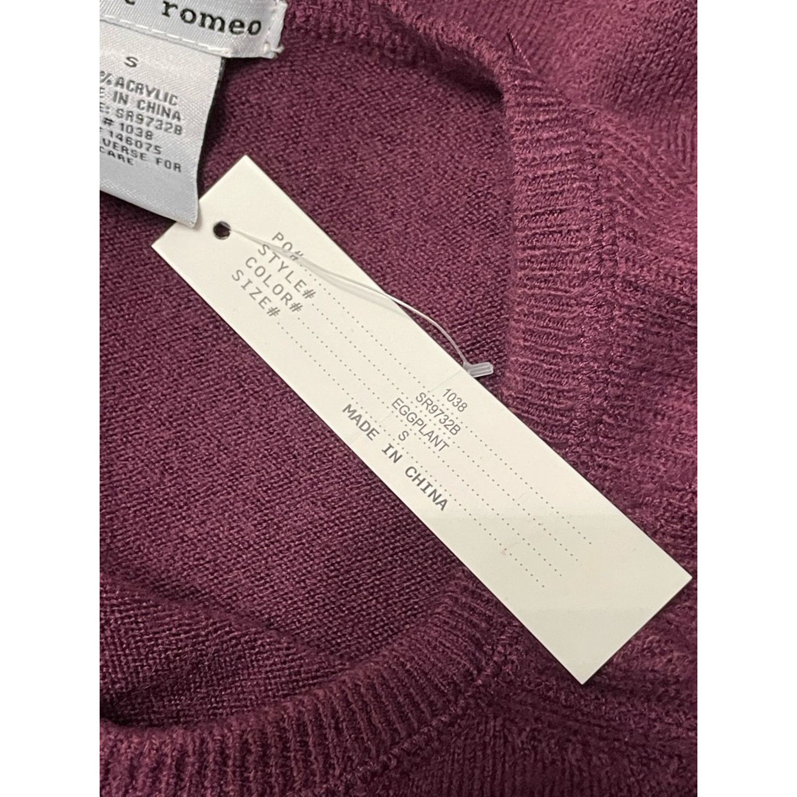 Other Sweet Romeo Sweater Long Sleeve Tight Knit Purple Women's S Size S / US 4 / IT 40 - 7 Thumbnail