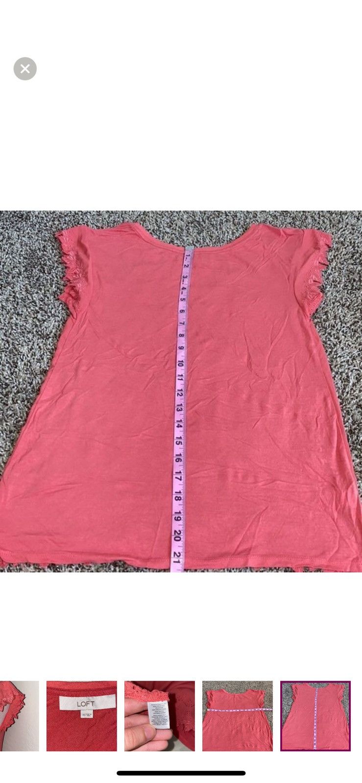 Loft Ann Taylor loft XS eyelet trim tee Size XS / US 0-2 / IT 36-38 - 6 Thumbnail