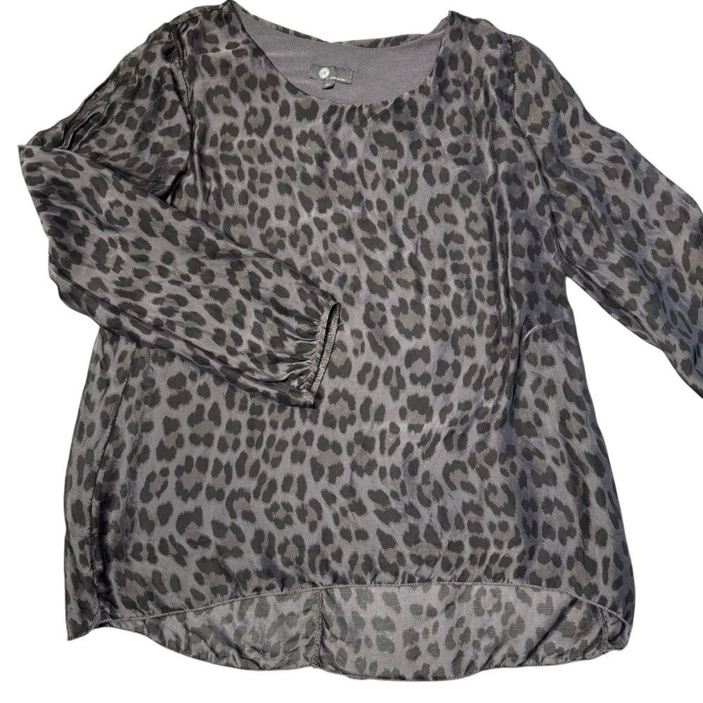 Other M Made In Italy Silk Viscose Blend Animal Print Long Sleeve Size M / US 6-8 / IT 42-44 - 5 Thumbnail