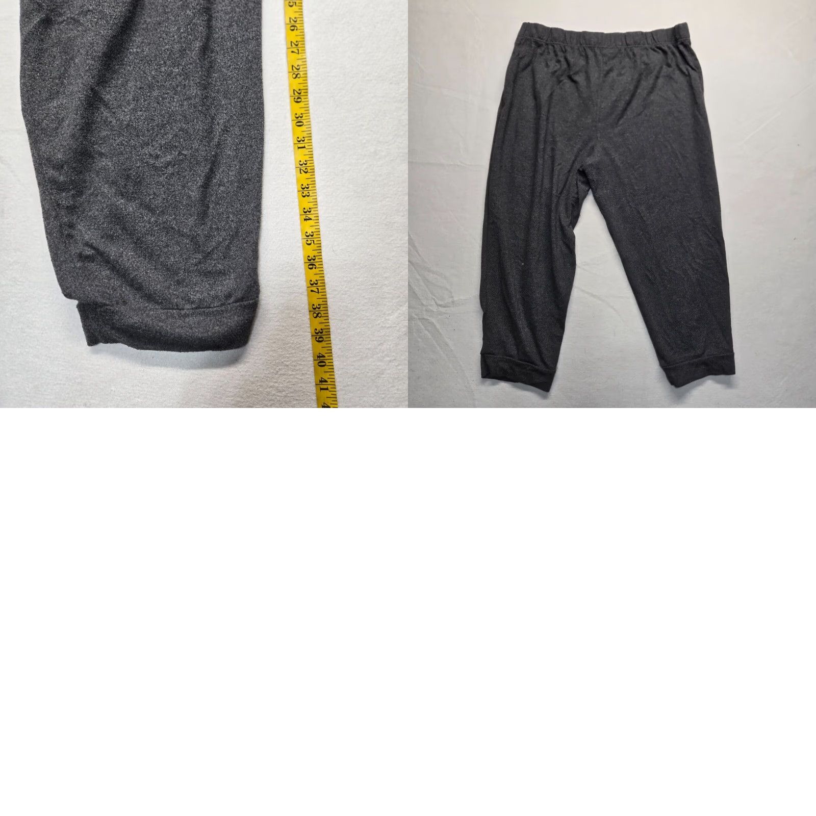 Vintage Time And Tru Pants Women 2X Gray Lounge Fleece Elastic Waist Baggy Harem Comfort Womens Size 40" / US 18 - 8 Thumbnail