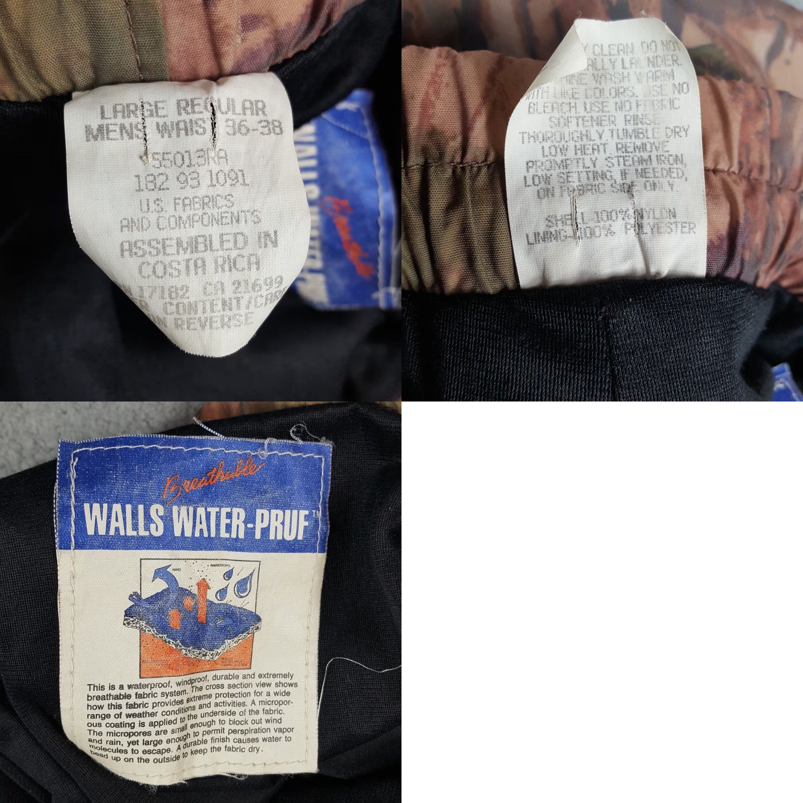Walls Vintage Walls Camo Hunting Pants Men’s Size L Military Cargo Casual Outdoor Grunge 90s Y2K Size US 33 - 8 Thumbnail