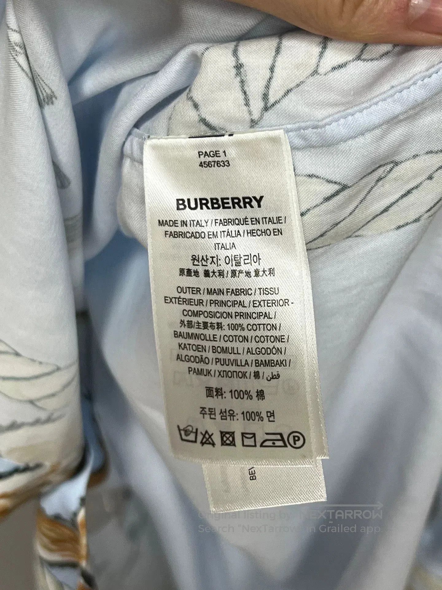 Burberry Burberry Long Sleeve Shark Shirt Size M. Size US M / EU 48-50 / 2 - 3 Thumbnail