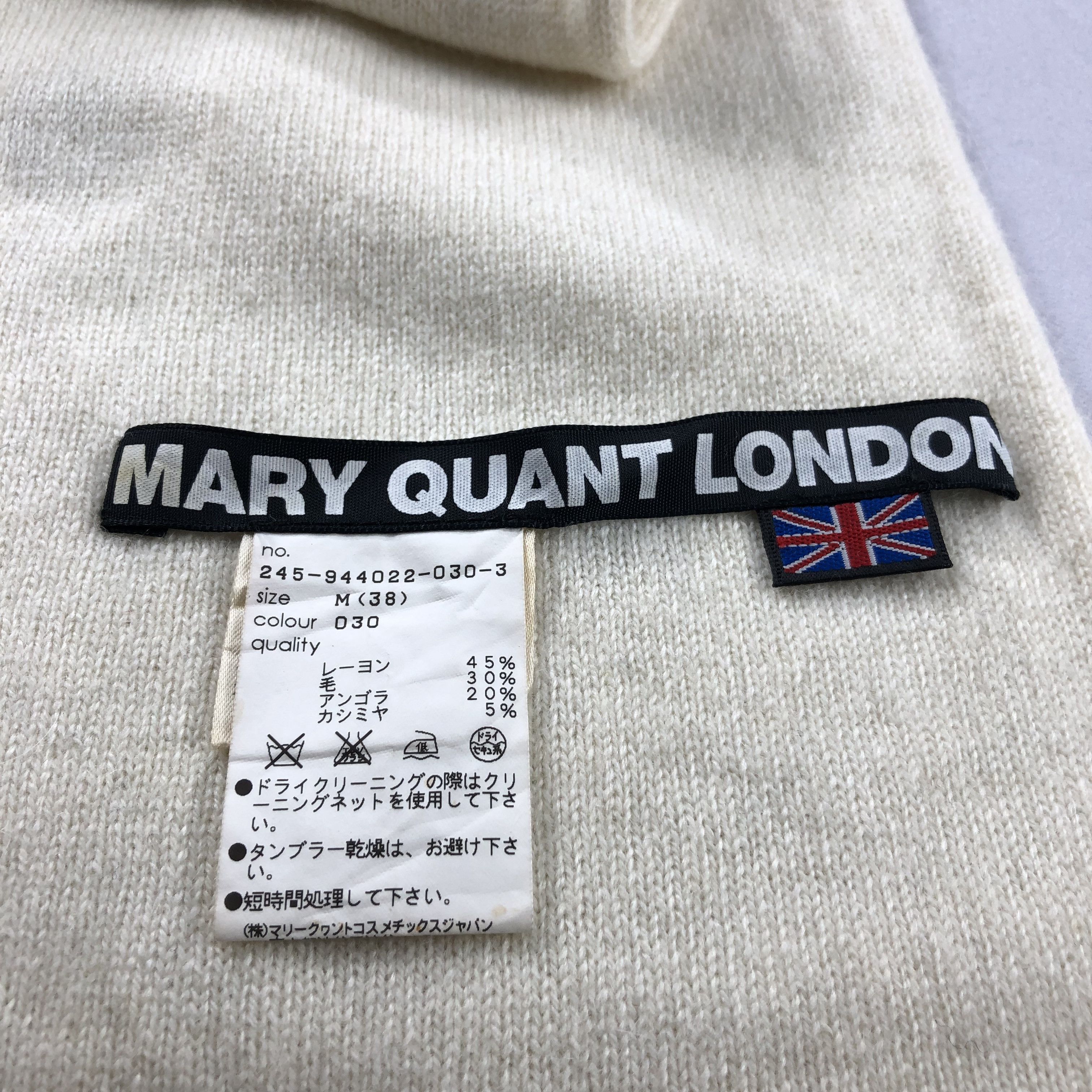 Vintage Mary Quant London Scarf Muffler Wool V921 Size ONE SIZE - 10 Thumbnail