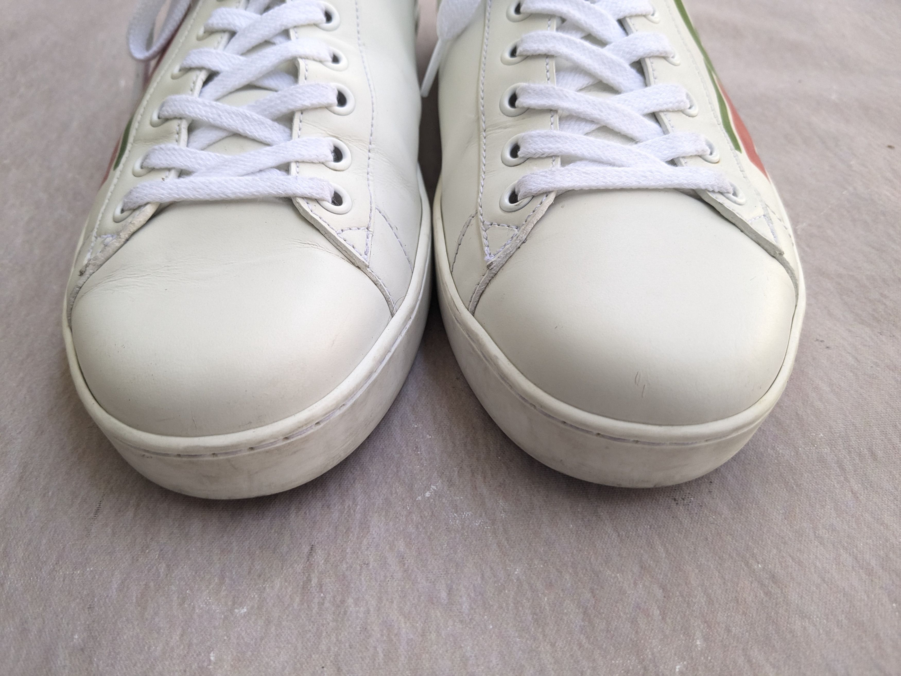 Gucci Gucci Ace Sneakers White Leather GG 7.5 Low Tops Size US 7.5 / EU 40-41 - 2 Thumbnail