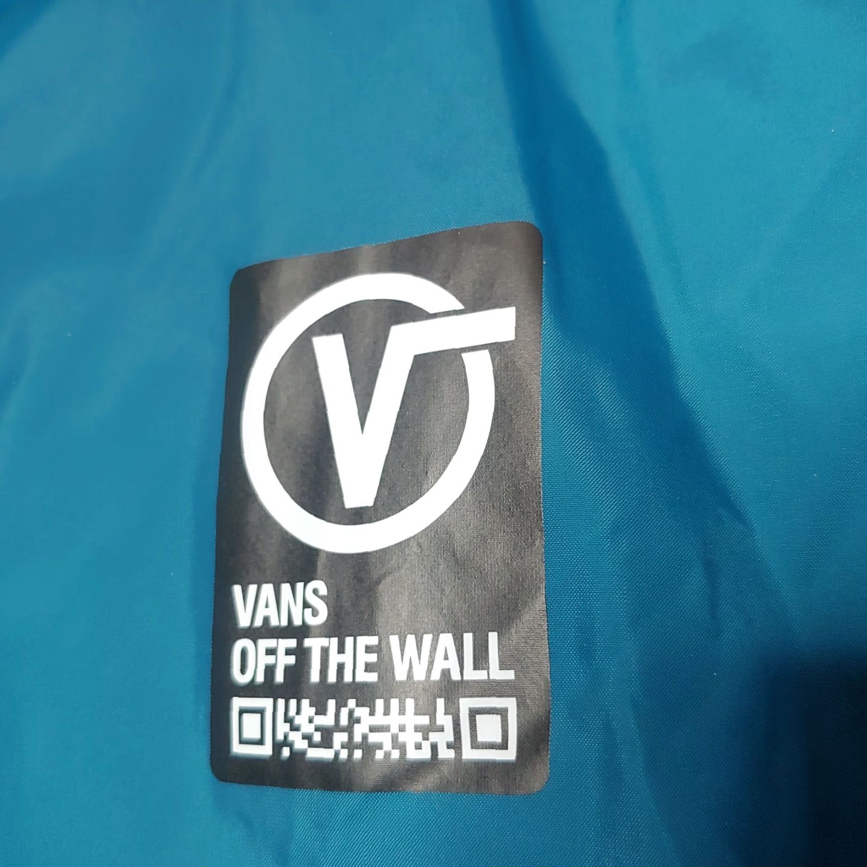 Vans VANS Jacket Medium Unisex Adults M Windbreaker Teal Green Nylon Snap Pocket Retro Skater Casual Size US M / EU 48-50 / 2 - 2 Thumbnail