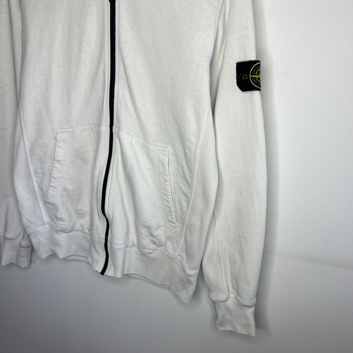 Stone Island Stone Island White Zip Sweatshirt Size US M / EU 48-50 / 2 - 2 Thumbnail