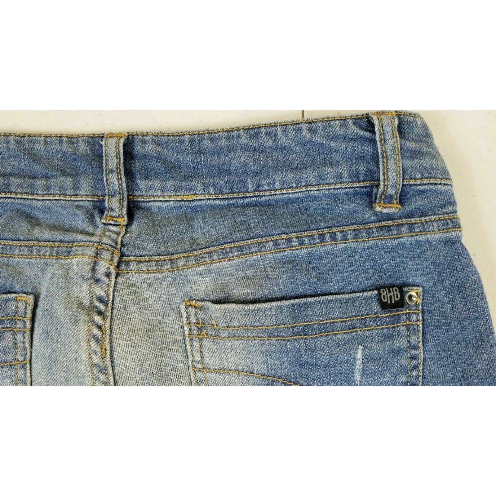 Vintage BLACK HEARTS BRIGADE Womens Jeans Size 25 Distressed Blue 29" Inseam 7.5" Rise Very Good Condition Size 42" / US 20 - 5 Thumbnail