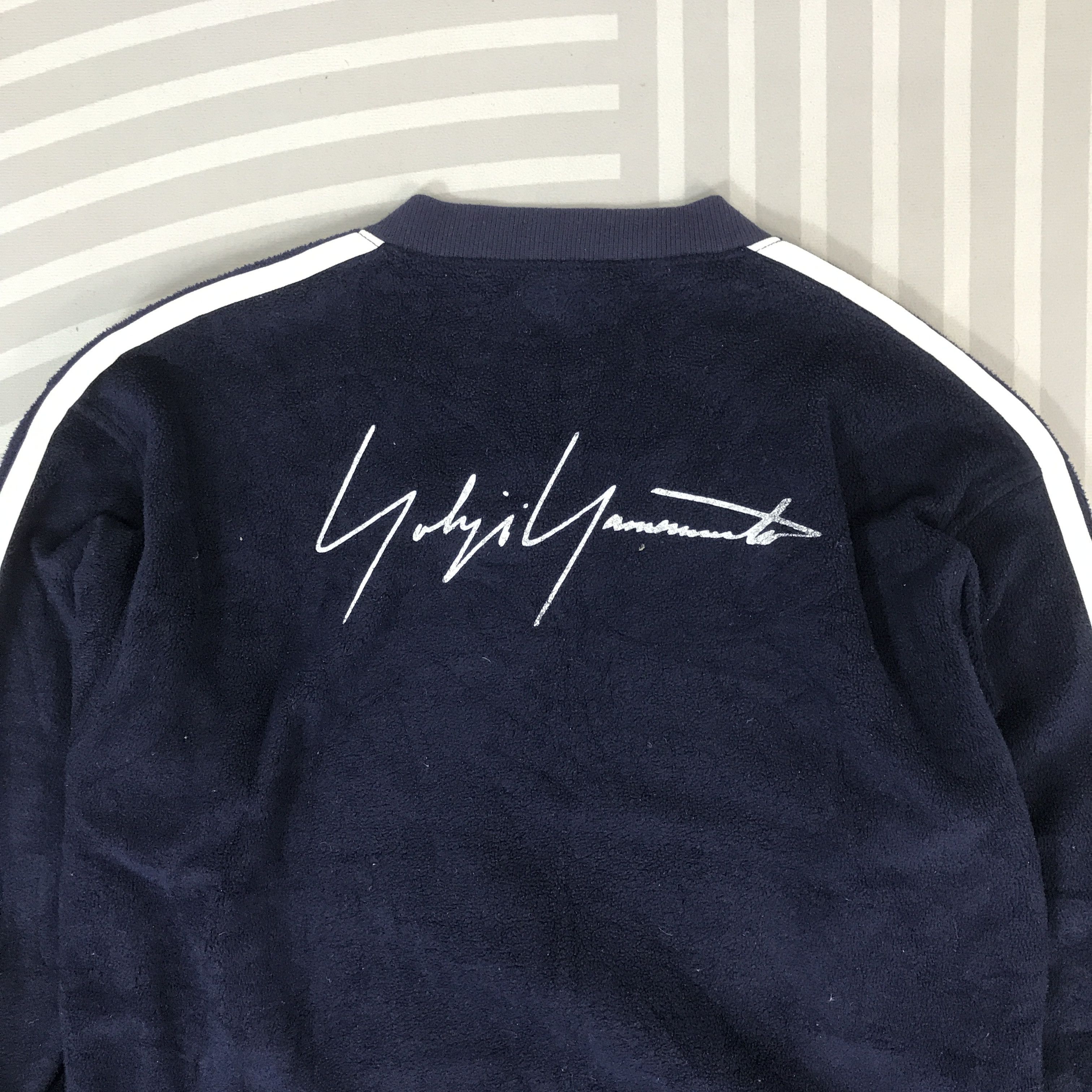 Adidas × Japanese Brand × Yohji Yamamoto Adidas X Yohji Yamamoto Fleece V-Neck custom Art Sweatshirt Size US L / EU 52-54 / 3 - 4 Thumbnail