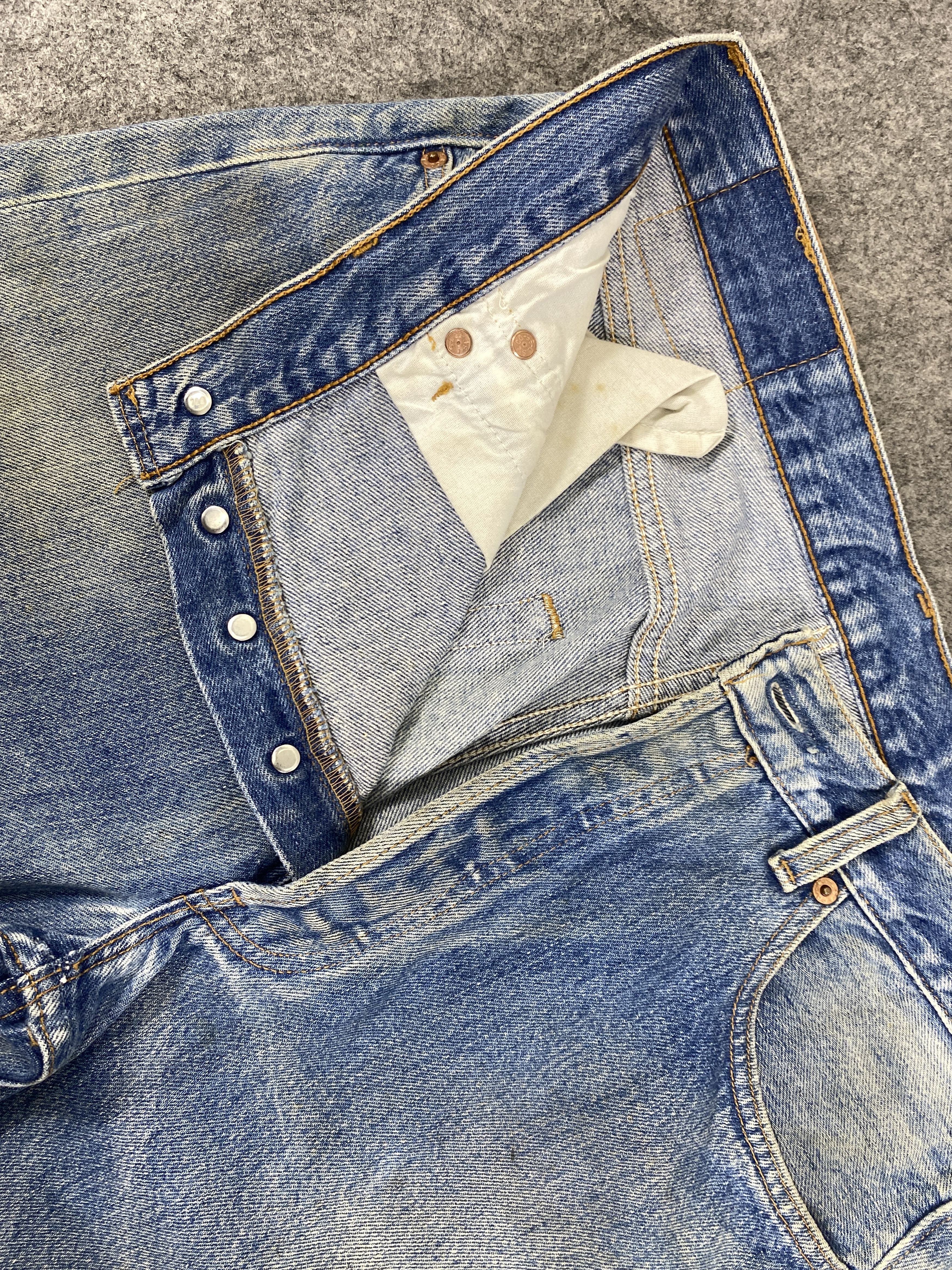 Levi's Dirty Faded Blue Vintage Levis 501 Jeans 33x27 - JN3094 Size US 33 - 6 Thumbnail