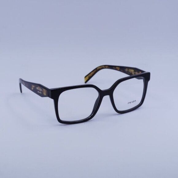 Prada Prada PRB03V 3891O1 Eyeglasses Black 52mm Square Frame Size ONE SIZE - 5 Thumbnail