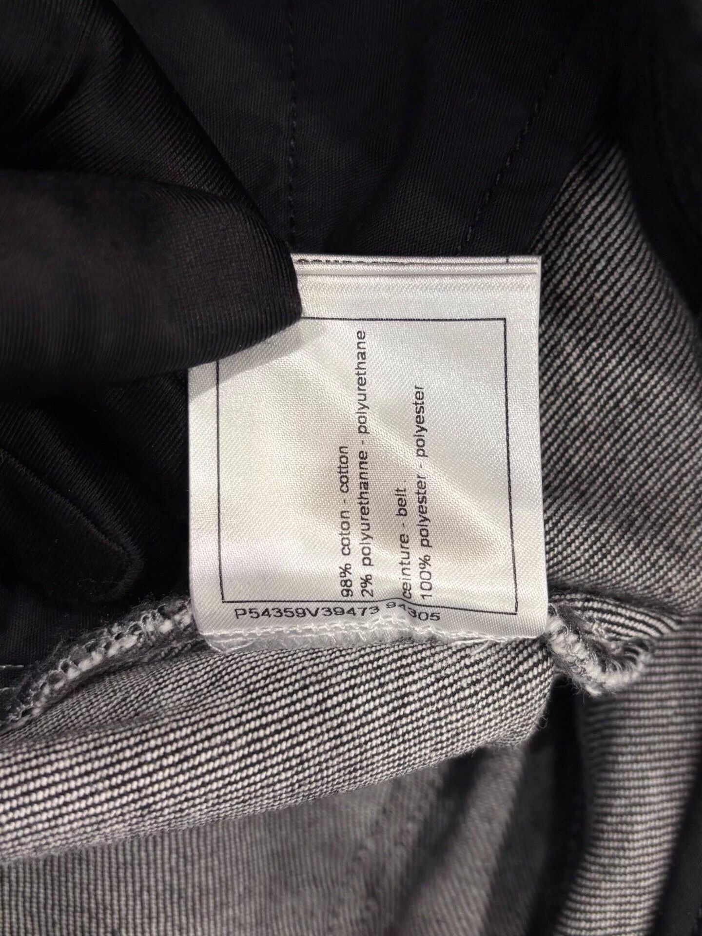 Chanel Chanel Silver CC Button Logo Black Women's Jeans Size 26" / US 2 / IT 38 - 8 Thumbnail