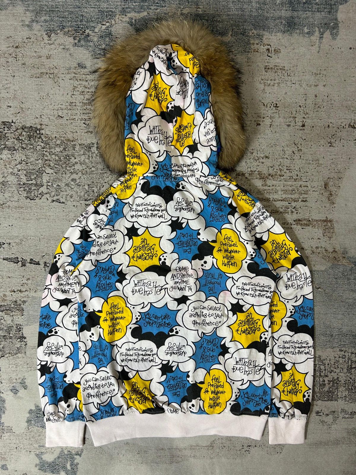 If Six Was Nine × Japanese Brand × Le Grande Bleu (L.G.B.) Japan Poem Zipper Fur Hoodie Ifsix LGB Style Size US M / EU 48-50 / 2 - 2 Thumbnail