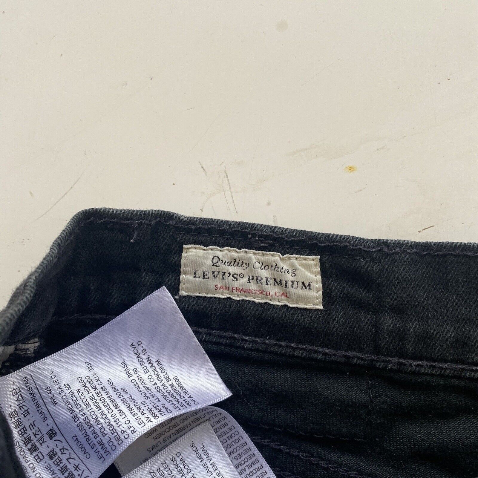 Levi's LEVIS 512 Womens Jeans Black Skinny Taper Stretch Premium Bi Size 32" / US 10 / IT 46 - 3 Thumbnail