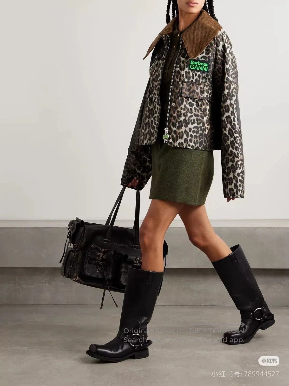 Barbour Barbour x GANNI Limited Edition Waxed Leopard Jacket. Size M / US 6-8 / IT 42-44 - 4 Thumbnail