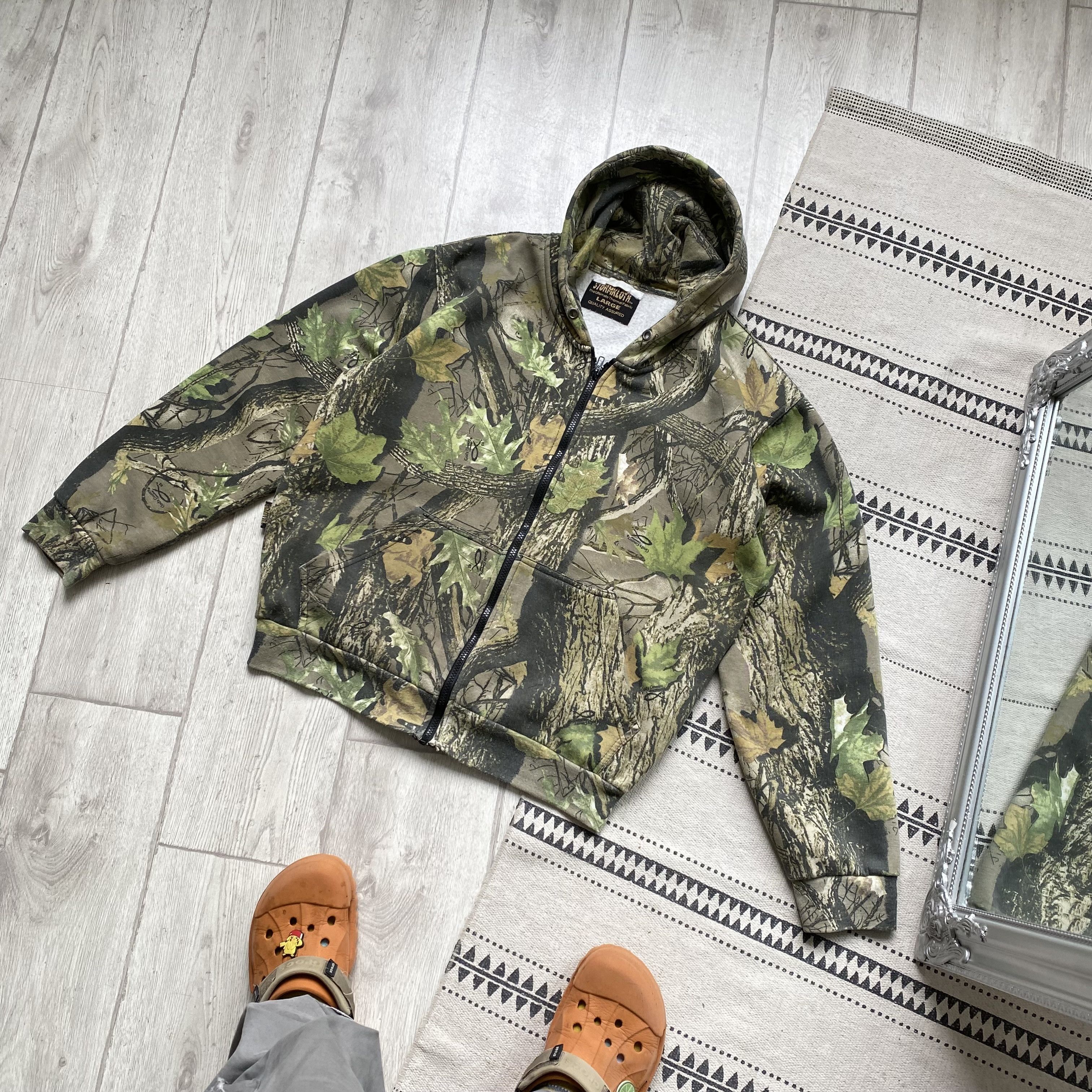 Realtree 🌳 Vintage RealTree Boxy Hoodie zip up Carhartt style Size US L / EU 52-54 / 3 - 8 Thumbnail