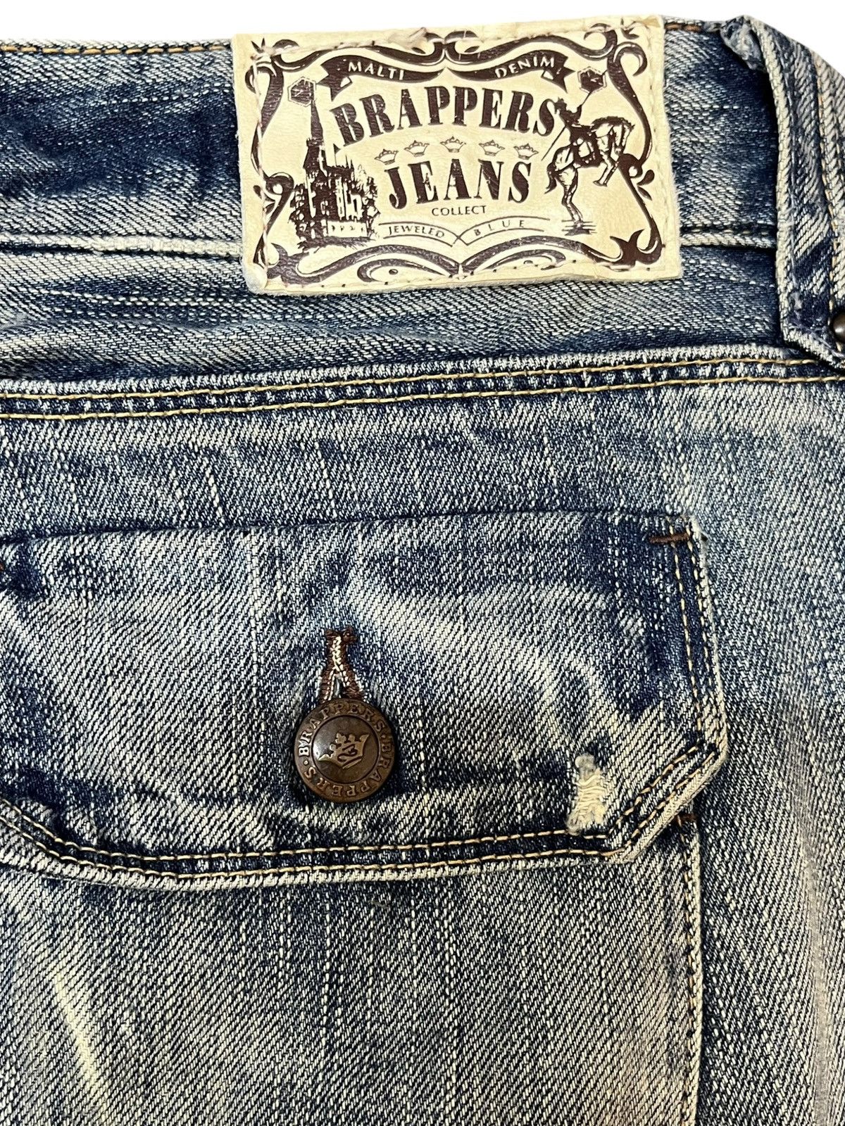 Beauty Beast × Yasuyuki Ishii Vintage Brappers Flare Bootcut Unique Design Denim Size US 29 - 10 Thumbnail