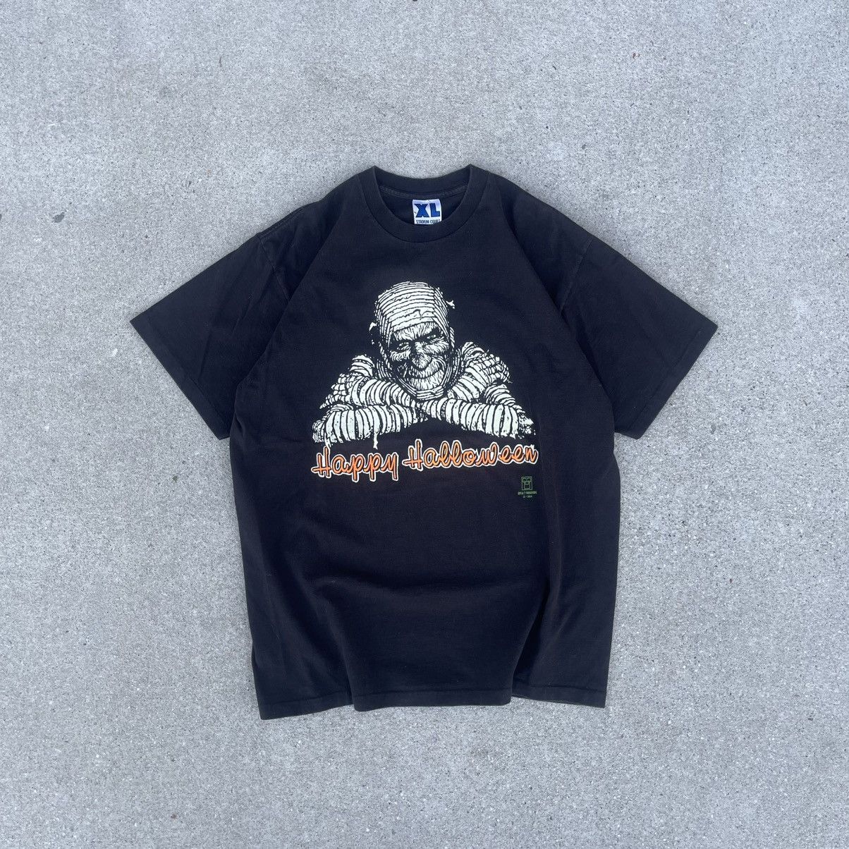 Vintage Vintage 1994 Royal T Halloween Mummy black graphic t-shirt Size US XL / EU 56 / 4 - 1 Thumbnail