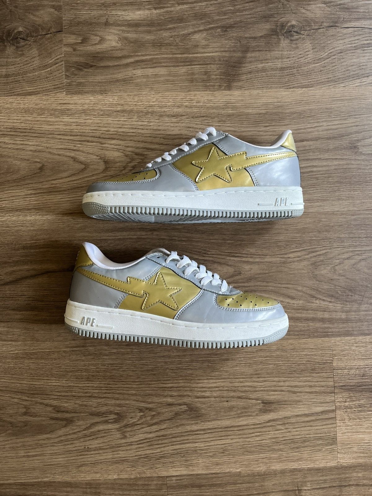 Bape A Bathing Ape Bapesta M2 Gold Silver OG Size 9 Size US 9 / EU 42 - 3 Thumbnail