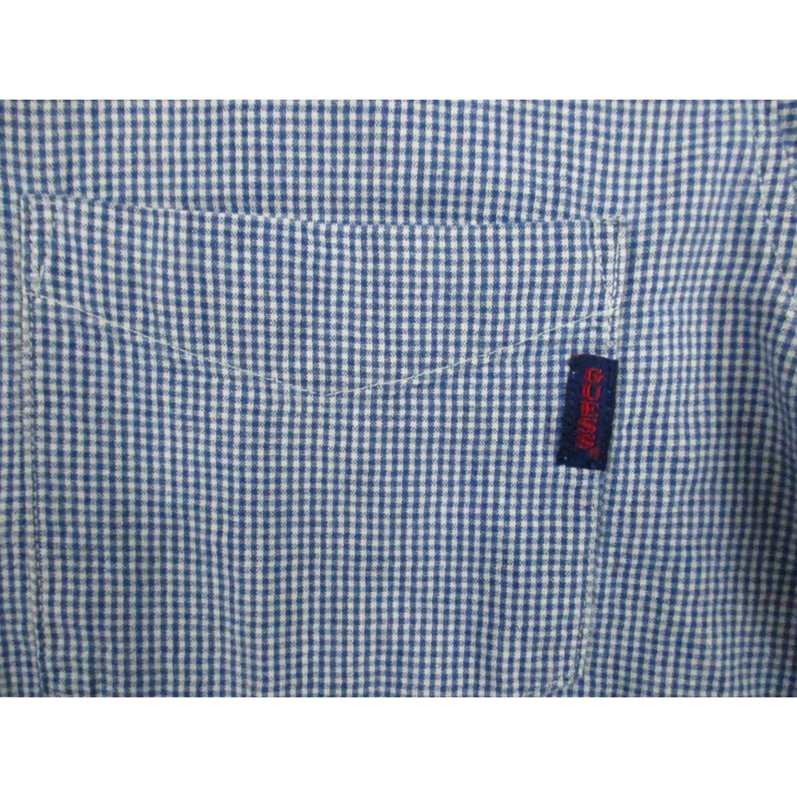 Guess VINTAGE GUESS Jeans Shirt Mens Large Blue Plaid Pearl Buttons Long Sleeve USA Size US L / EU 52-54 / 3 - 2 Thumbnail