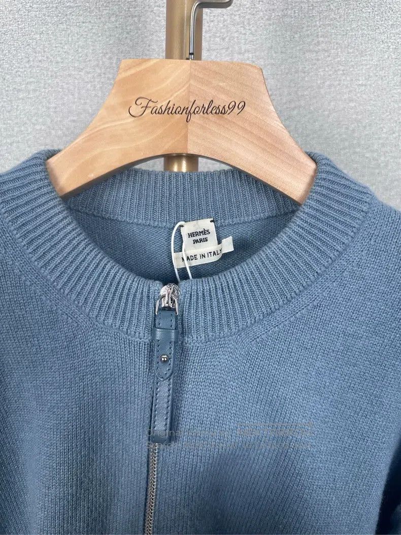 Hermes Hermes Light blue sweater cardigan Size XS / US 0-2 / IT 36-38 - 3 Thumbnail