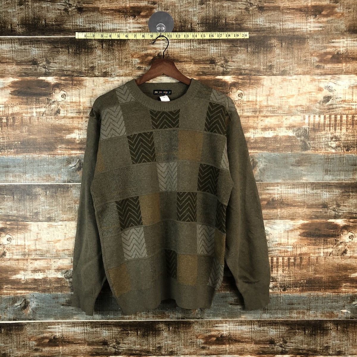 Homespun Knitwear × Japanese Brand DL Jack Bround checkered vintage sweatshirt Knitwear #C681 Size US M / EU 48-50 / 2 - 1 Thumbnail