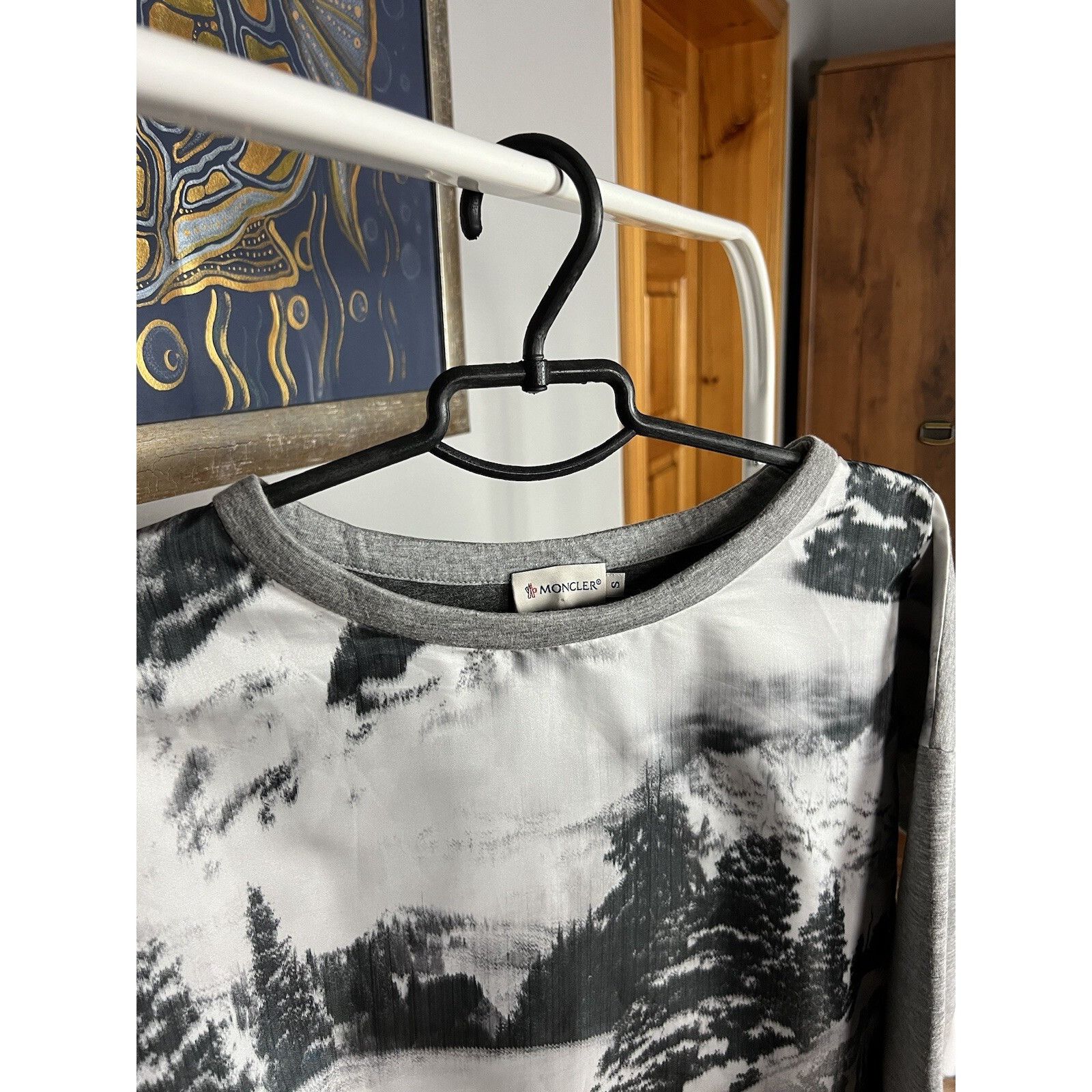 Moncler MINT! Moncler Maglia Girroccolo Gray Oversized Winter Nylon Size S / US 4 / IT 40 - 6 Thumbnail