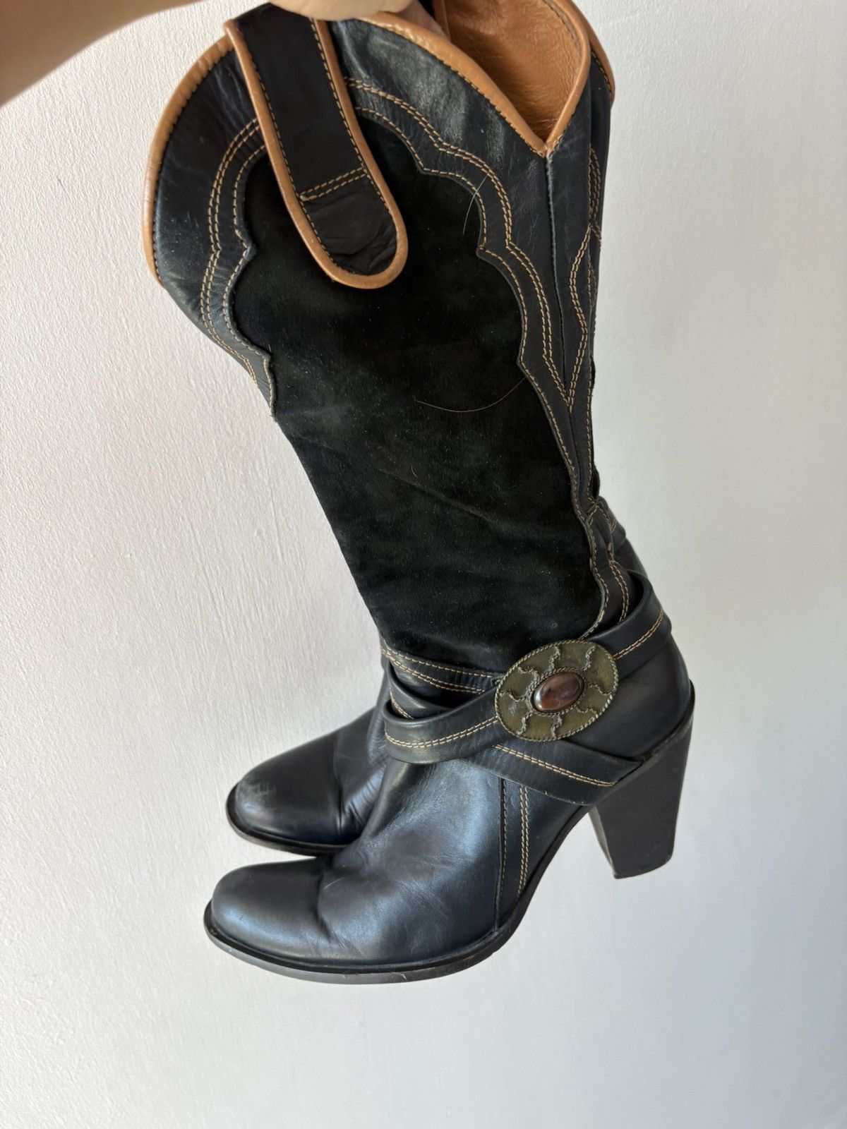 Vintage Y2k leather boots Size US 8 / IT 38 - 16 Thumbnail