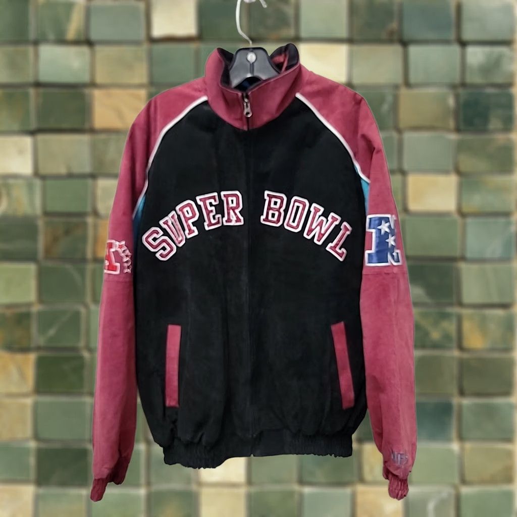 NFL GIII NFL SUPERBOWL XLI Spellout Leather Varsity Jacket Mens XL Size US XL / EU 56 / 4 - 1 Thumbnail