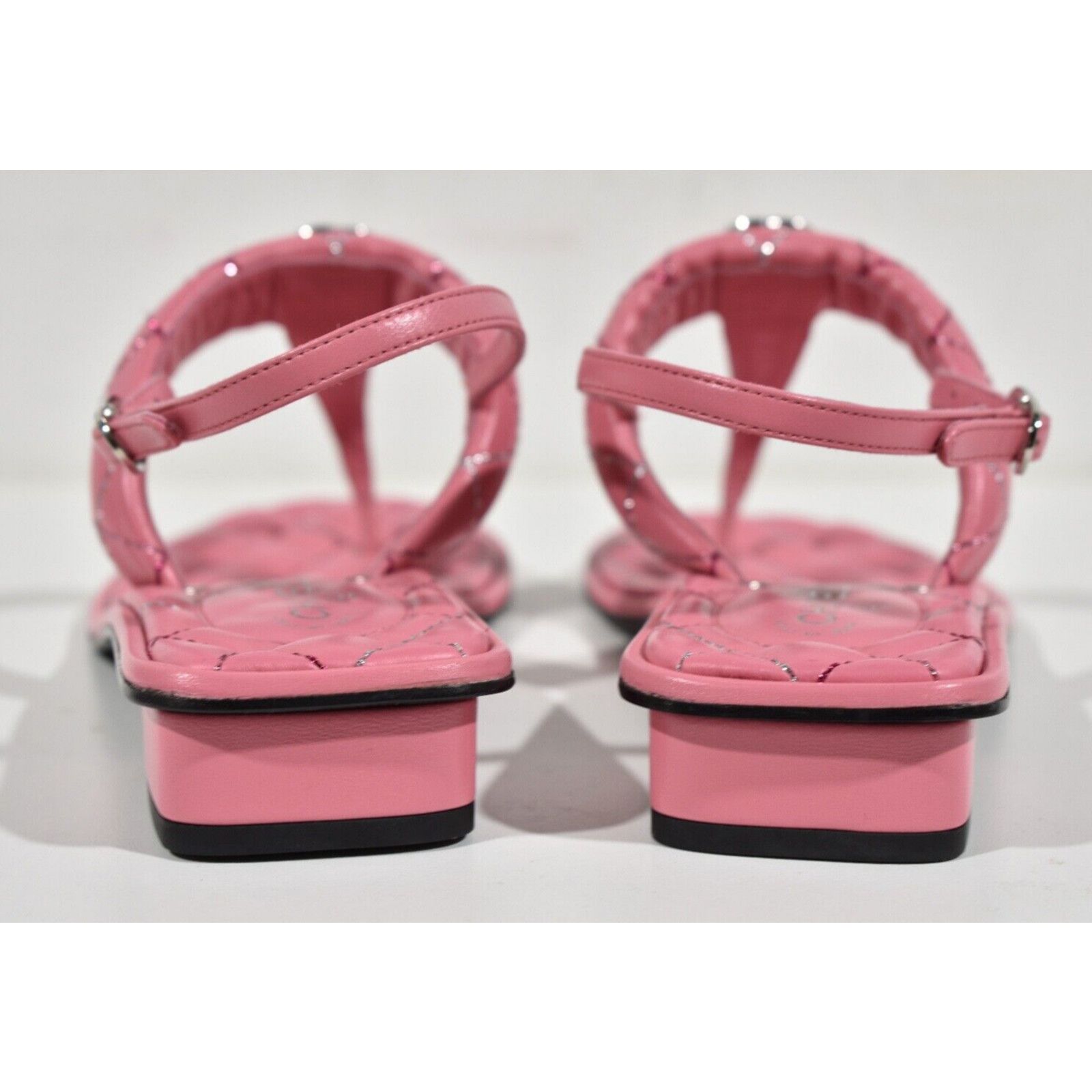 Chanel Chanel 21K Pink Multicolor Leather CC Logo Mule Slide Size US 7 / IT 37 - 10 Thumbnail