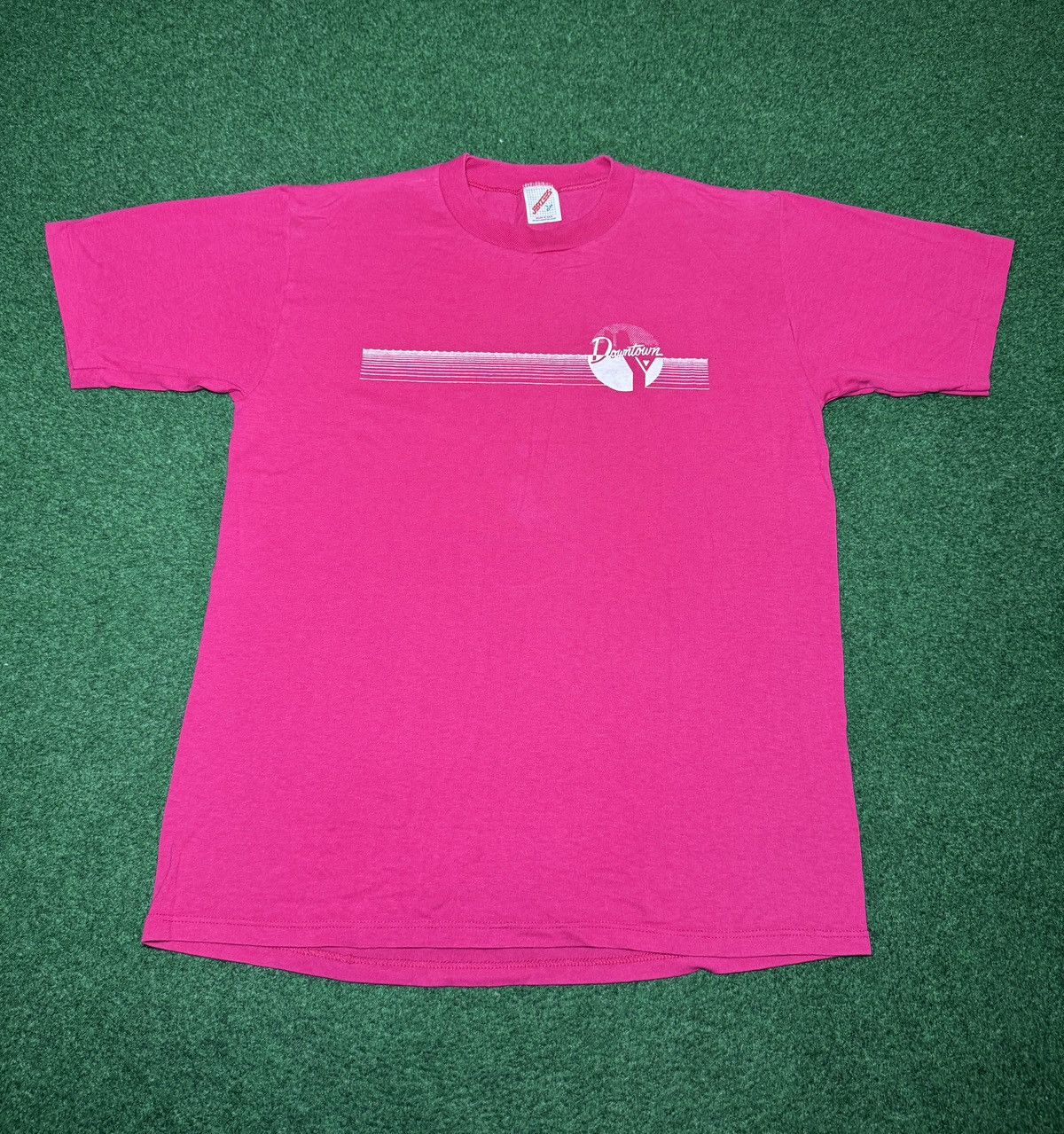 Jerzees Vintage 80s 90s YMCA Downtown Erie Pa Large Pink T Shirt Size L / US 10 / IT 46 - 1 Thumbnail
