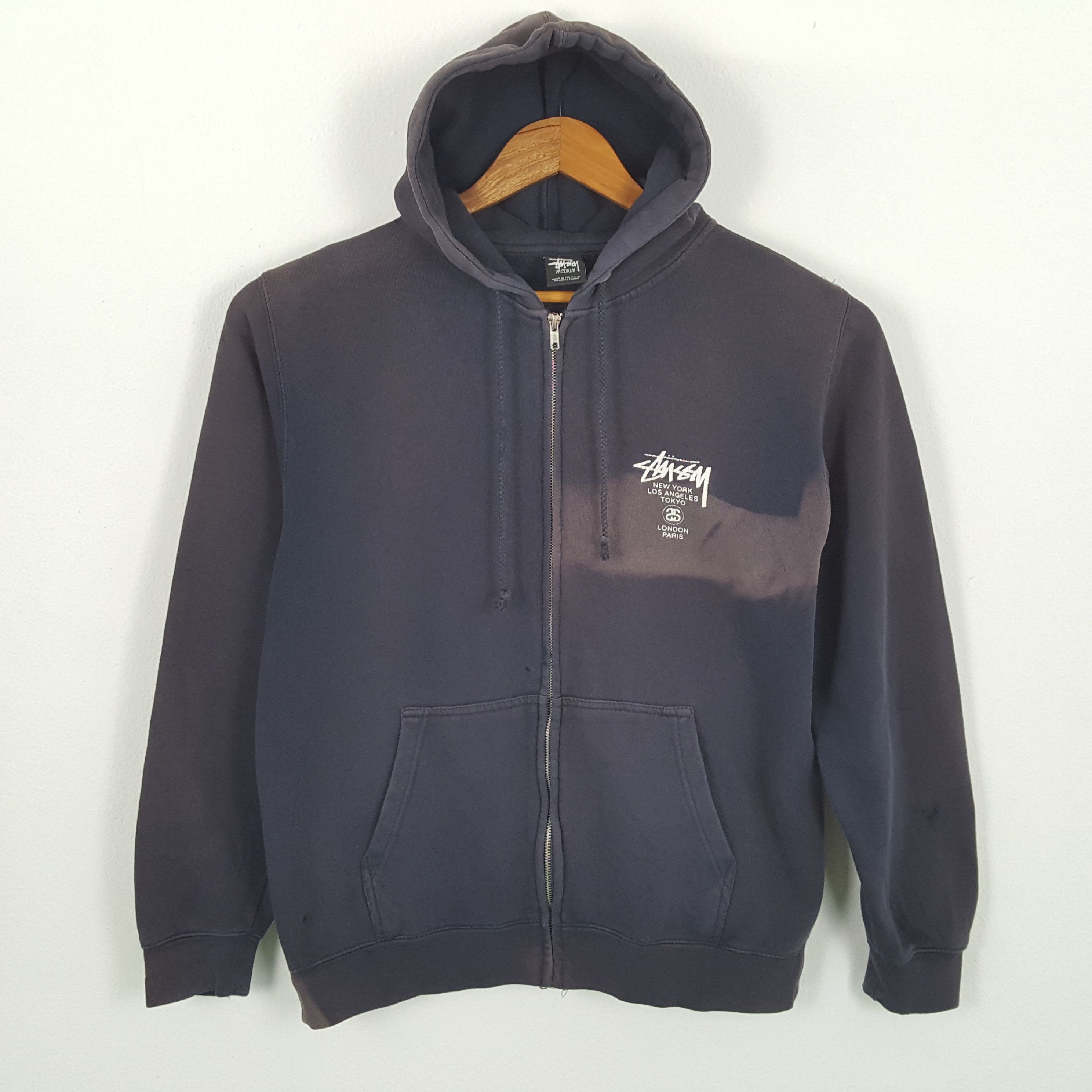 Stussy × Vintage Vintage STUSSY Streetwear Skateboard Distressed Hoodies Size US M / EU 48-50 / 2 - 3 Thumbnail