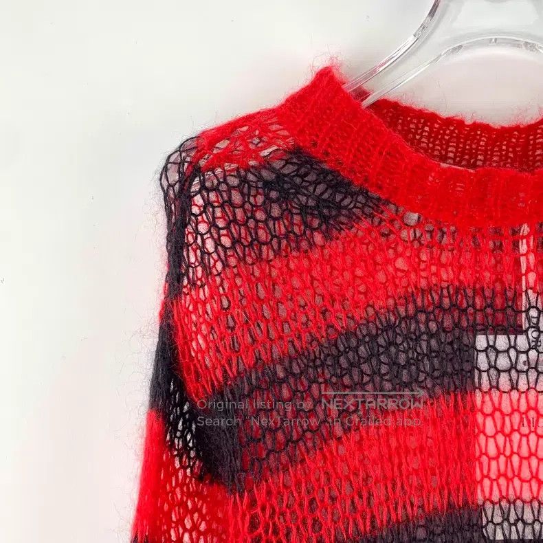 Dior Dior Colour-blocked striped horsehair round-neck long-slee Size XXS / US 00 / IT 34 - 3 Thumbnail