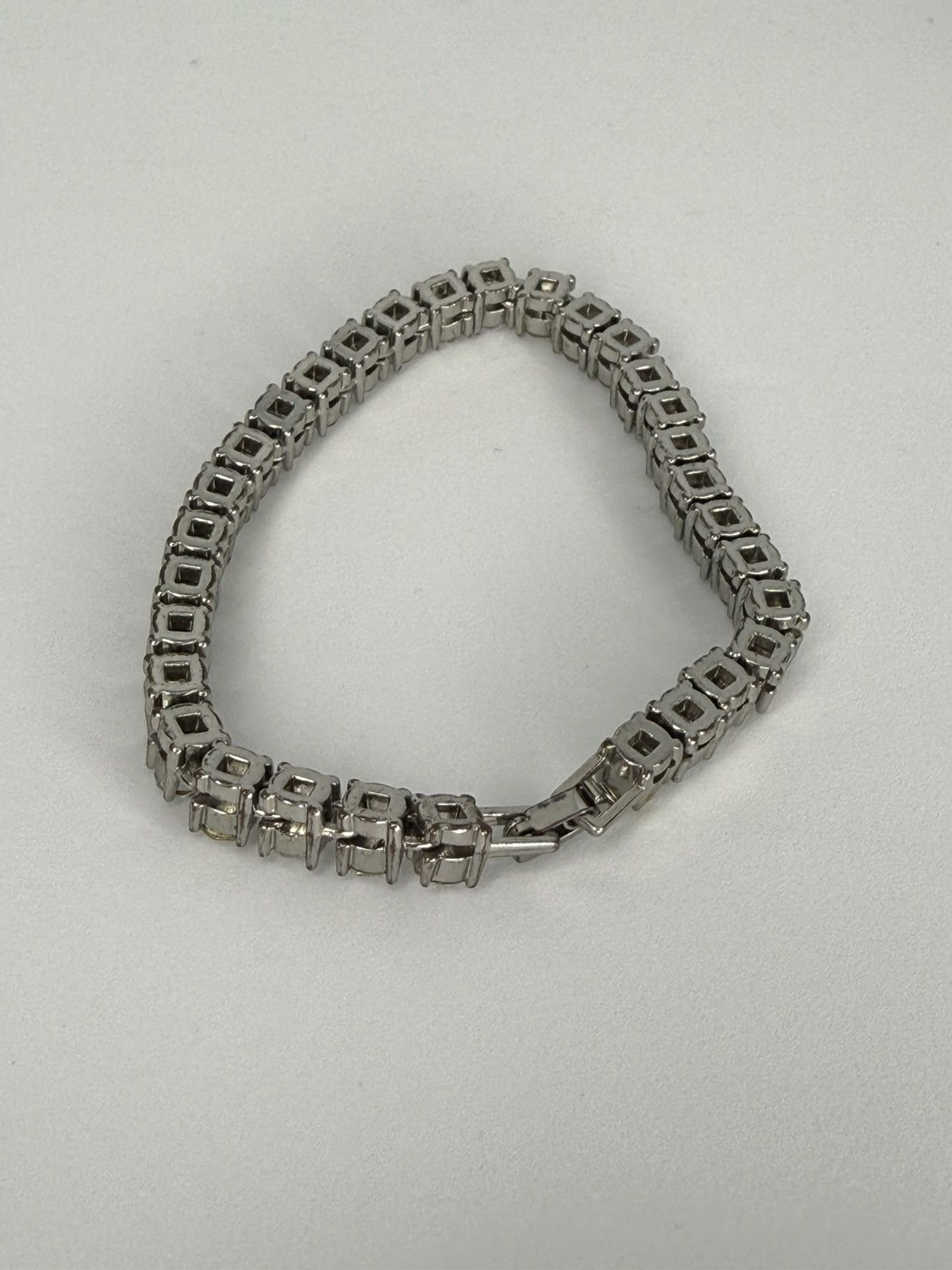 Other Silver bracelet with crystal stones Size ONE SIZE - 4 Thumbnail