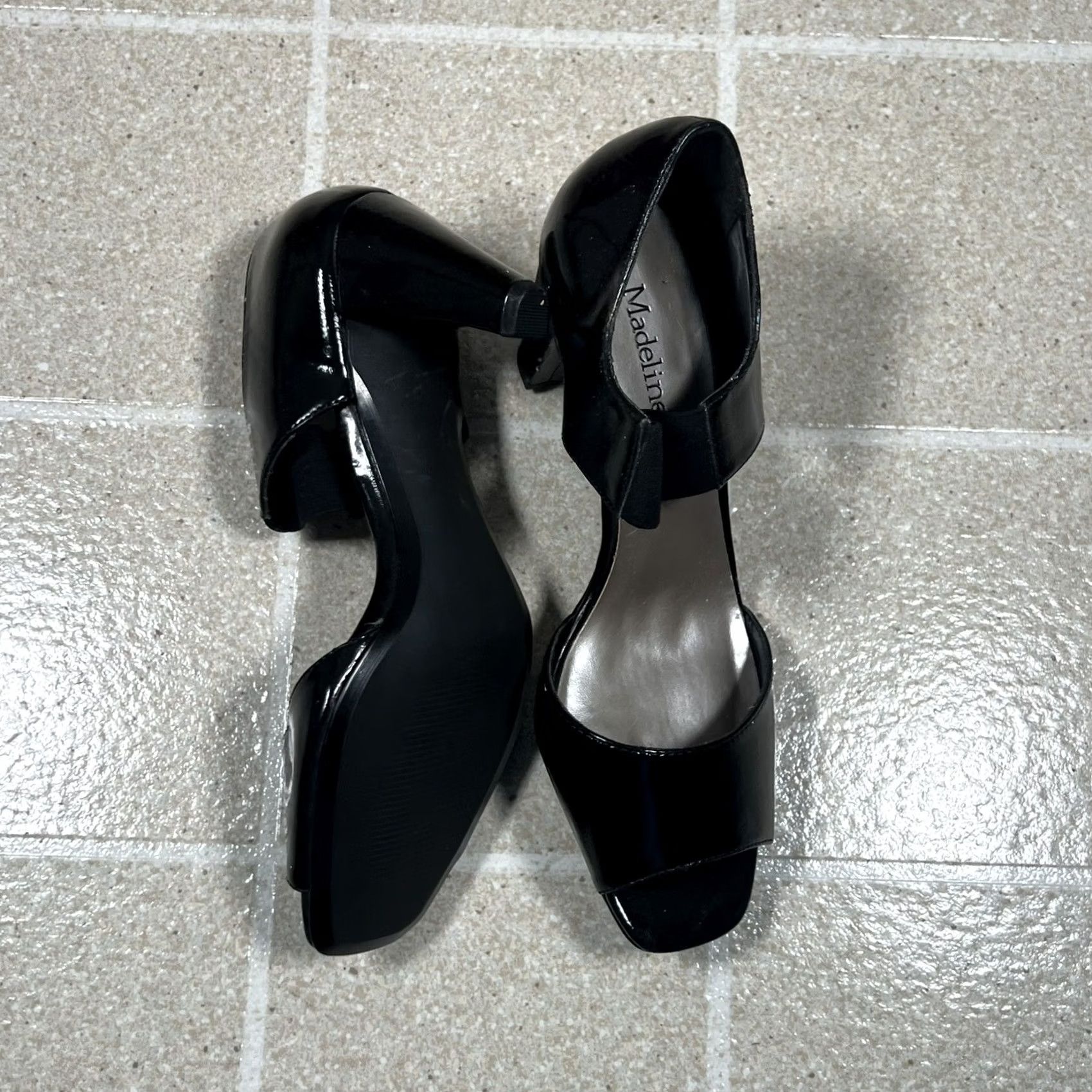 Vintage Madeline Slingback Heel Women Black Leather 7.5 Size US 8 / IT 38 - 4 Thumbnail