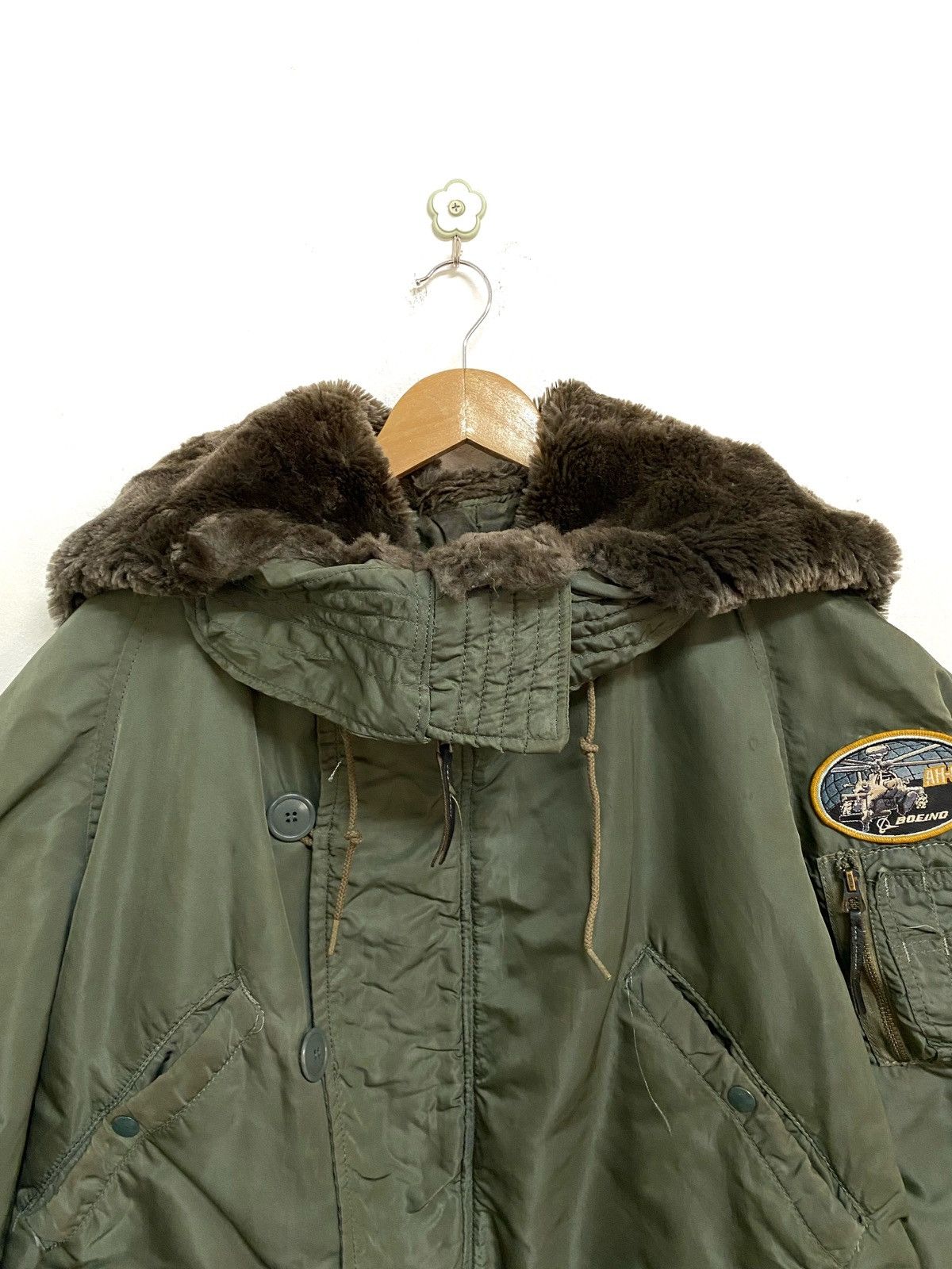 Alpha Industries Vintage Alpha Industries N2-B Alien Zip Hood Bomber Jacket Size US L / EU 52-54 / 3 - 4 Thumbnail