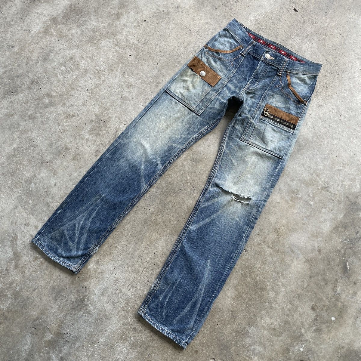 Edwin Vintage Edwin Exclusive Distressed Faded Denim Jeans Pants Size US 30 / EU 46 - 3 Thumbnail