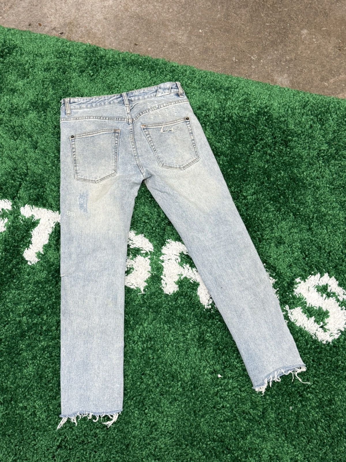 Ksubi Ksubi Chitch Distressed Chop Denim Jeans Holes Knee 29 Size US 29 - 5 Thumbnail