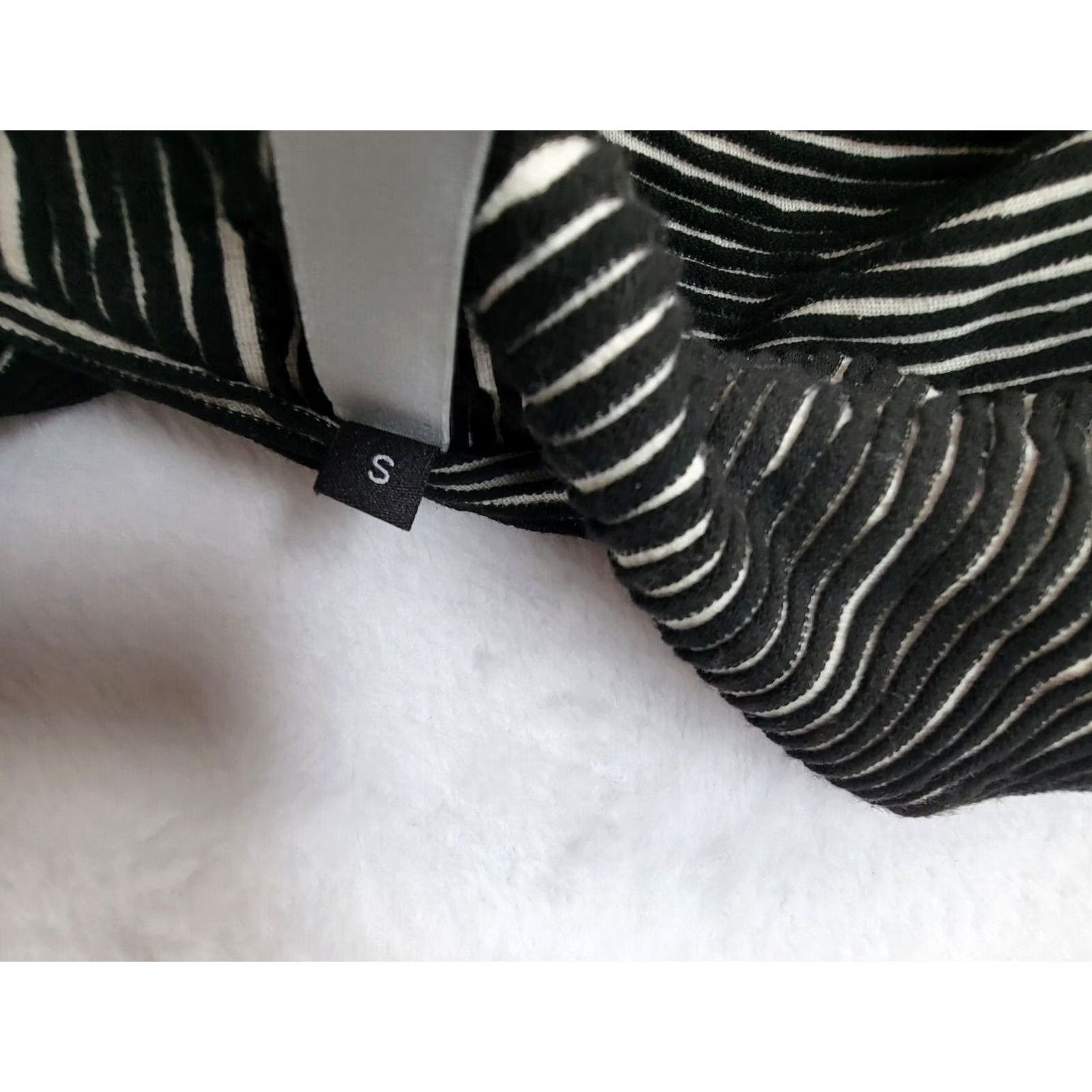 Vintage Cynthia Ashby Black & White Striped Open Front Drape Cardigan Jacket Small Womens Size S / US 4 / IT 40 - 4 Thumbnail
