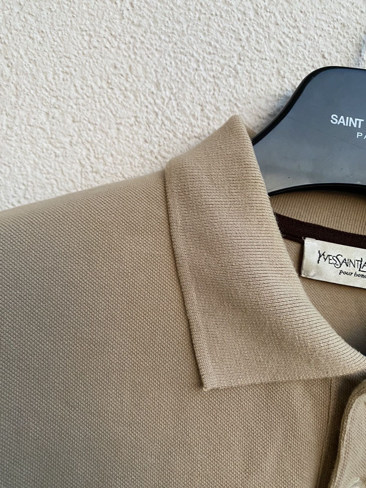 Yves Saint Laurent Beige YSL Polo Shirt Tan YSL T-shirt YSL Shirt Size US XL / EU 56 / 4 - 8 Thumbnail