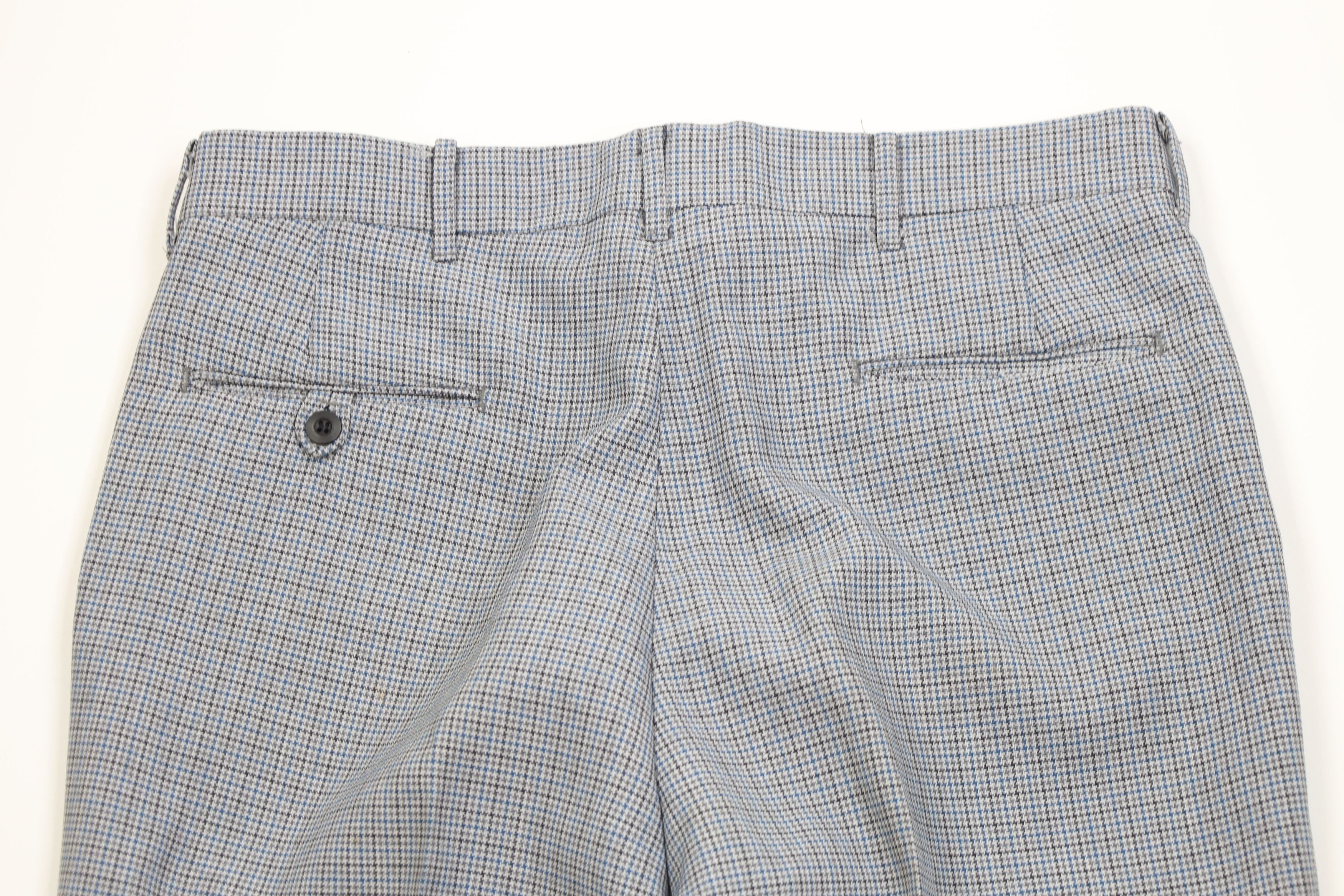 Vintage Vintage 70s Knit Flared Wide Leg Chino Pants Houndstooth USA Size US 34 / EU 50 - 10 Thumbnail