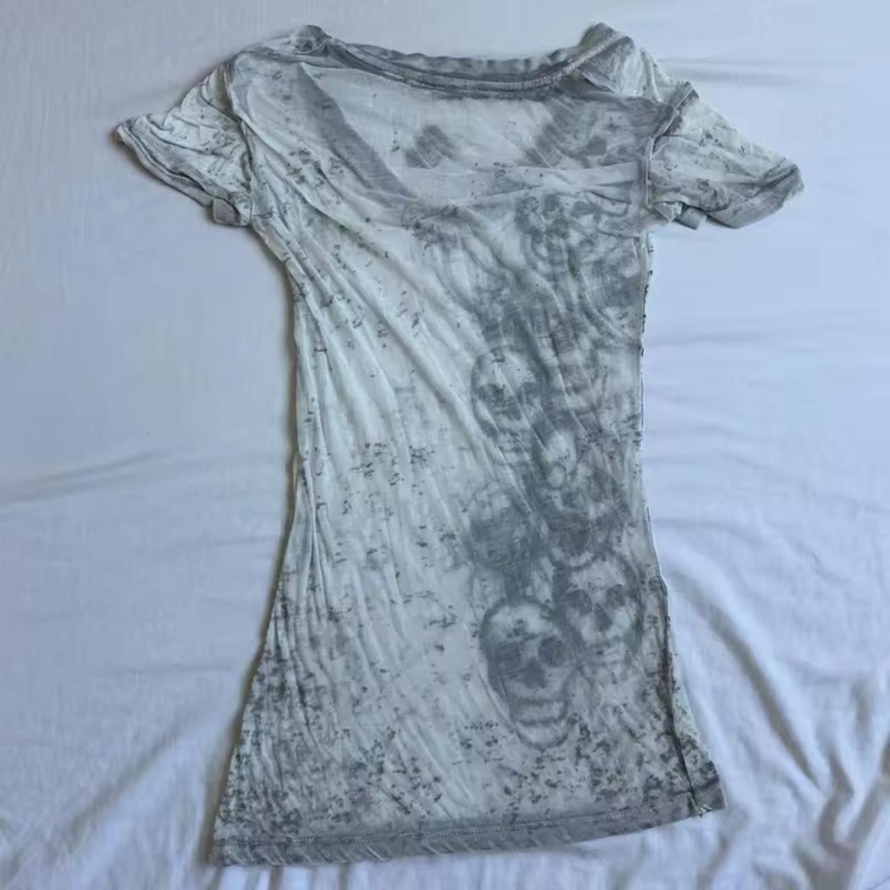 Other Women's White and Grey T-shirt Size S / US 4 / IT 40 - 2 Thumbnail