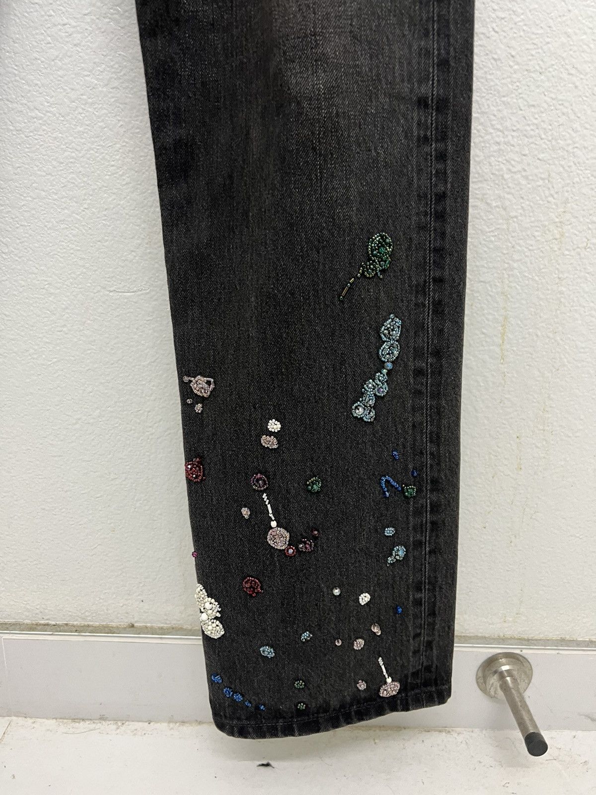 Undercover Bead-Embellished Paint Splatter Denim Size US 34 / EU 50 - 3 Thumbnail