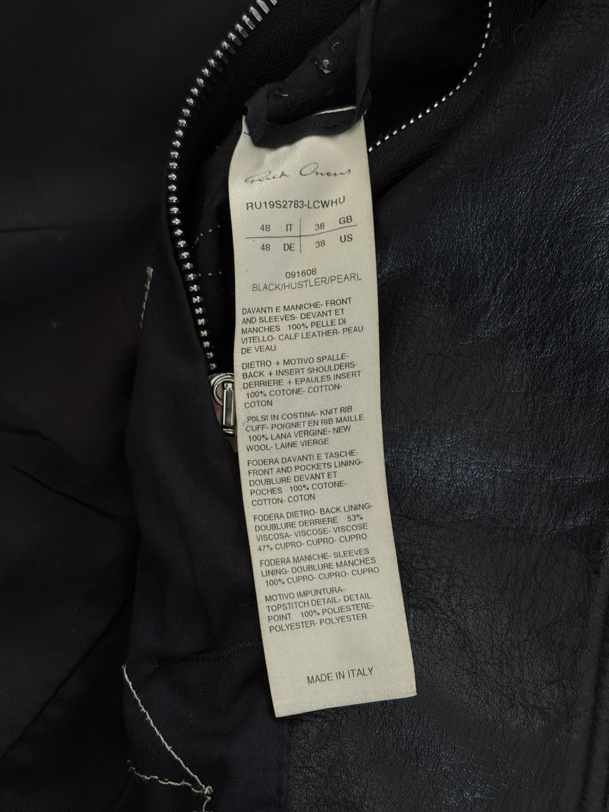 Rick Owens Rick Owens SS19 rotterdam denim patchwork leather jacket Size US M / EU 48-50 / 2 - 4 Thumbnail