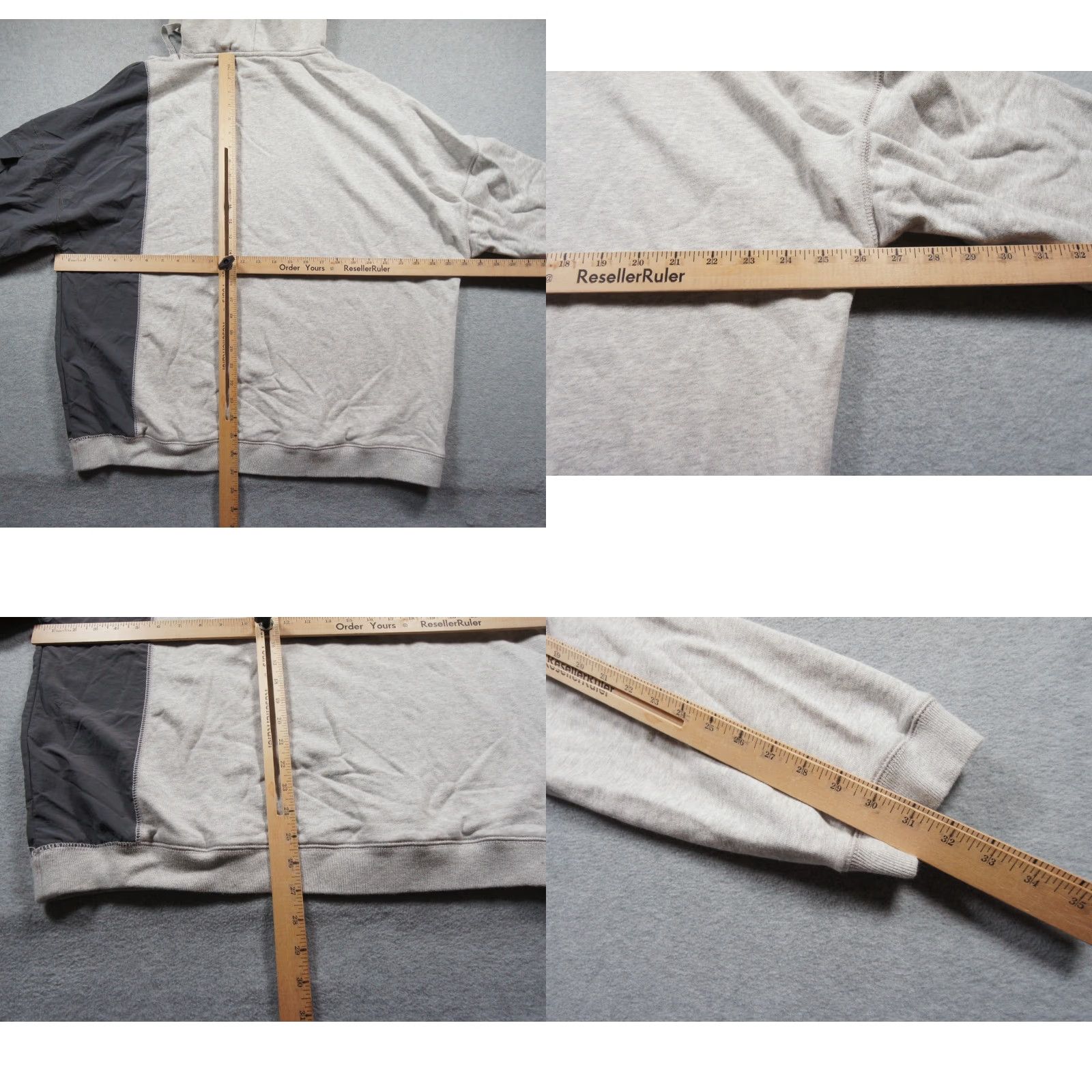 Oak + Fort Oak + Fort Sweatshirt Mens Large Gray Oversized Hoodie Pullover Colorblock Adult Size US L / EU 52-54 / 3 - 8 Thumbnail
