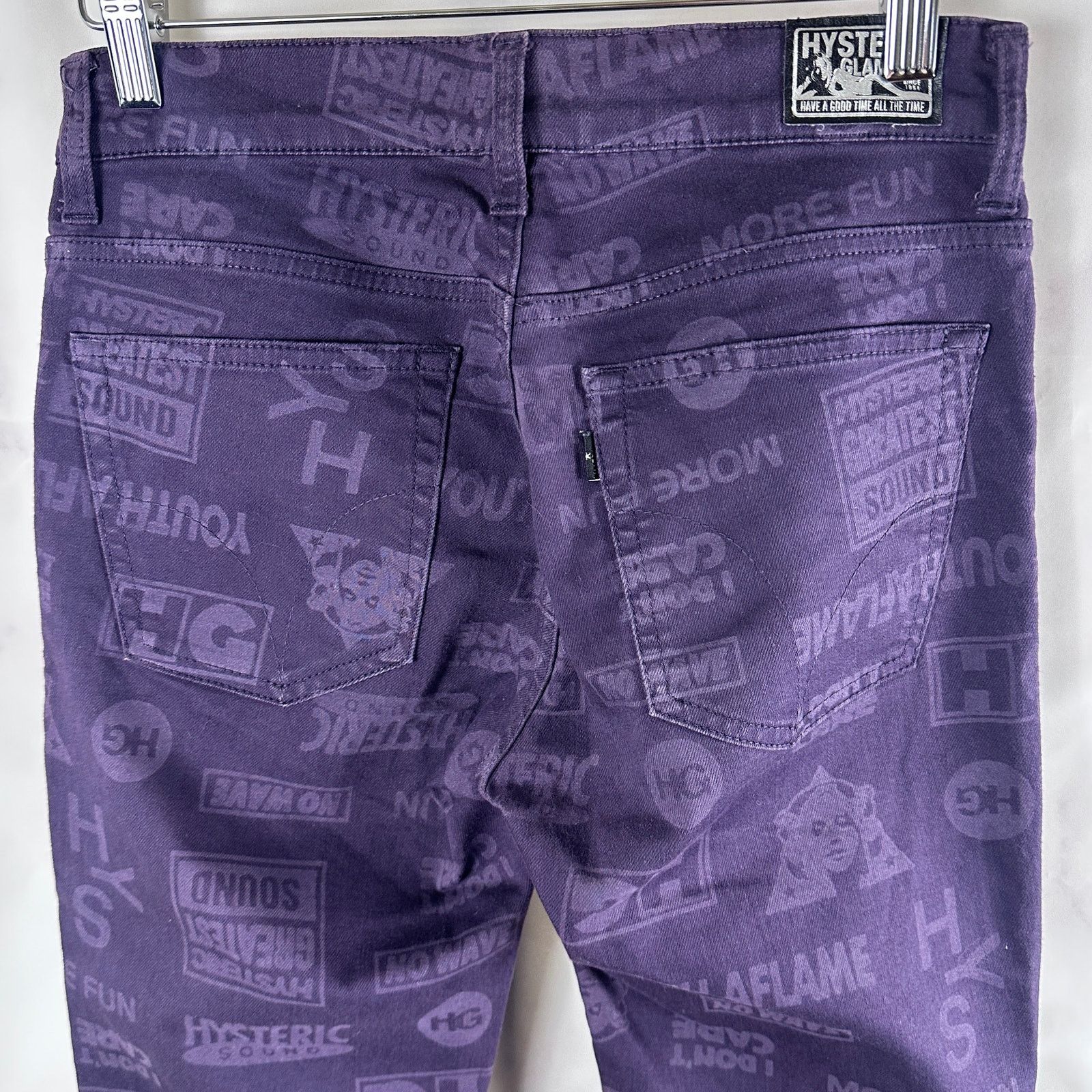 Hysteric Glamour Purple All-Over Print Pants Size US 27 - 7 Thumbnail
