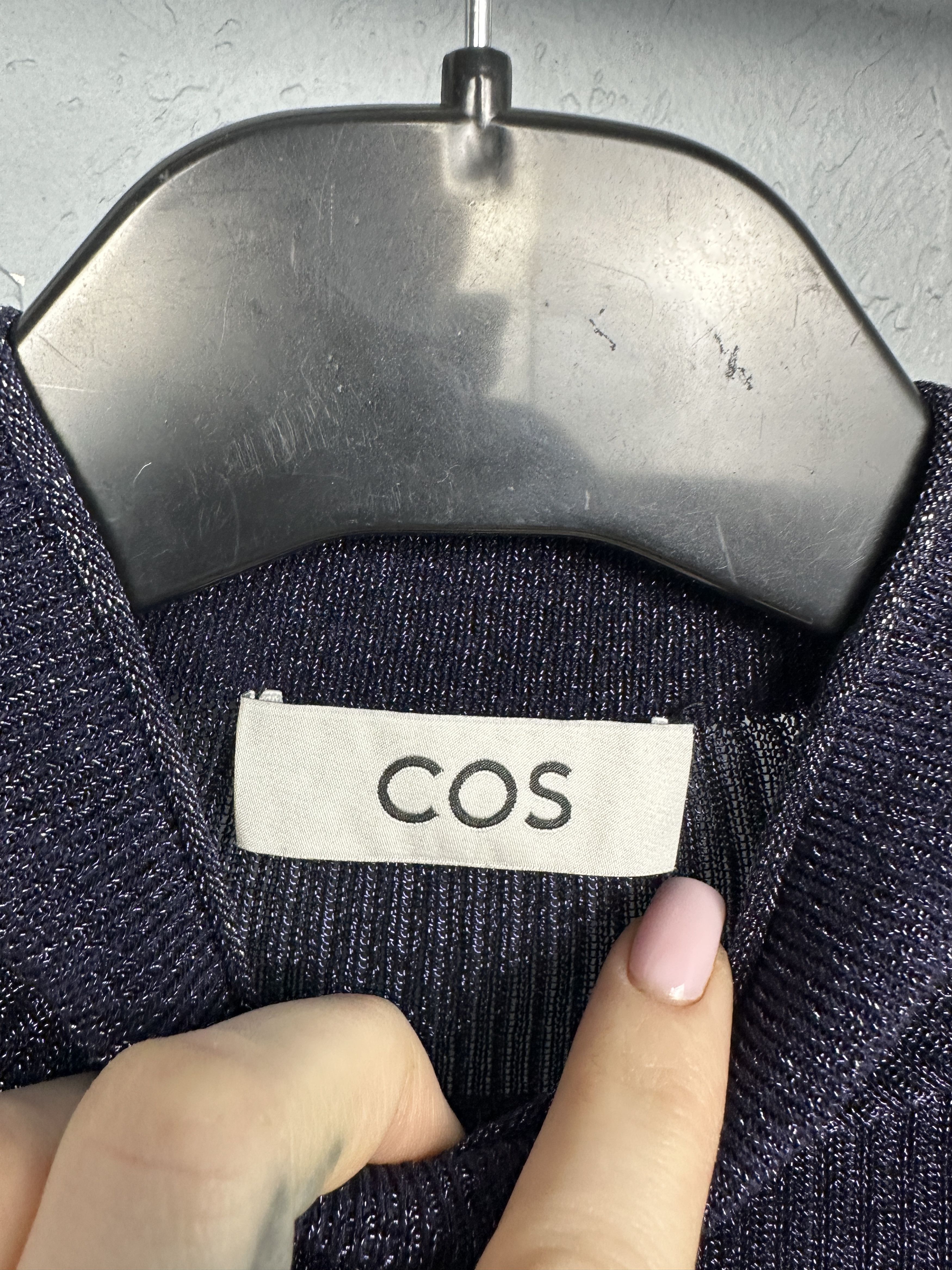 Cos COS Womens Avant Garge Metallised Fibre Knit Sweater Size XS / US 0-2 / IT 36-38 - 3 Thumbnail