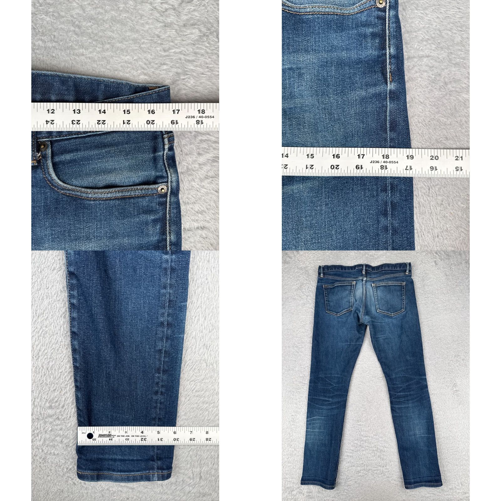 Uniqlo Uniqlo Jeans Mens 34x32 Blue Denim Skinny Zip Fly Mid Rise Cotton Blend Size US 34 / EU 50 - 9 Thumbnail