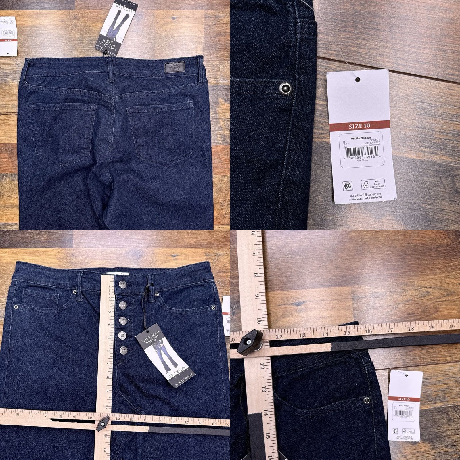Vintage Sofia Jeans High Rise Flare Stretch New 10 Womens Size 32" / US 10 / IT 46 - 8 Thumbnail