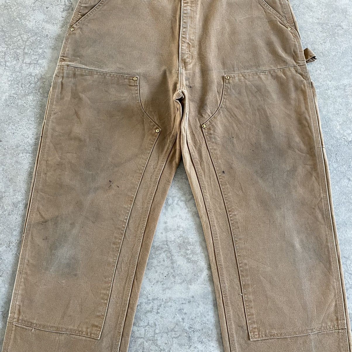 Carhartt VTG Carhartt Double Knee Faded Dirty Carpenter Work Pants Size US 35 - 4 Thumbnail
