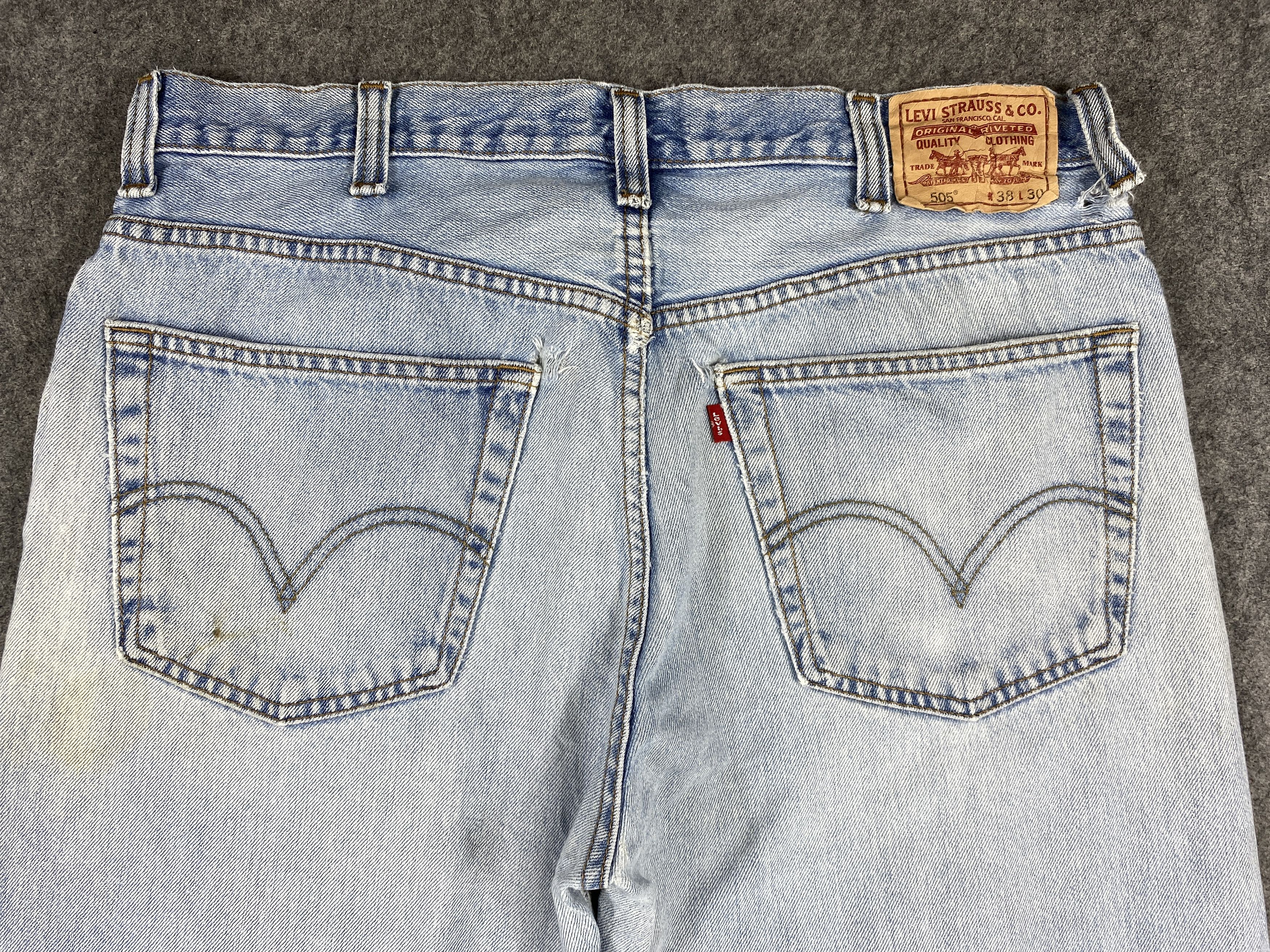 Levi's Light Blue Wash Vintage Levi's 505 36x28.5 Denim -JN1769 Size US 36 / EU 52 - 4 Thumbnail